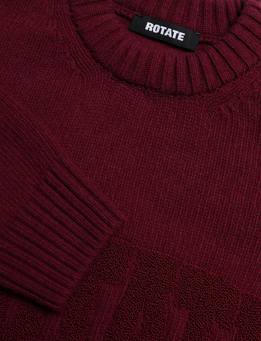 ROTATE - CREWNECK SWEATER - crop tops - zinfandel - 2