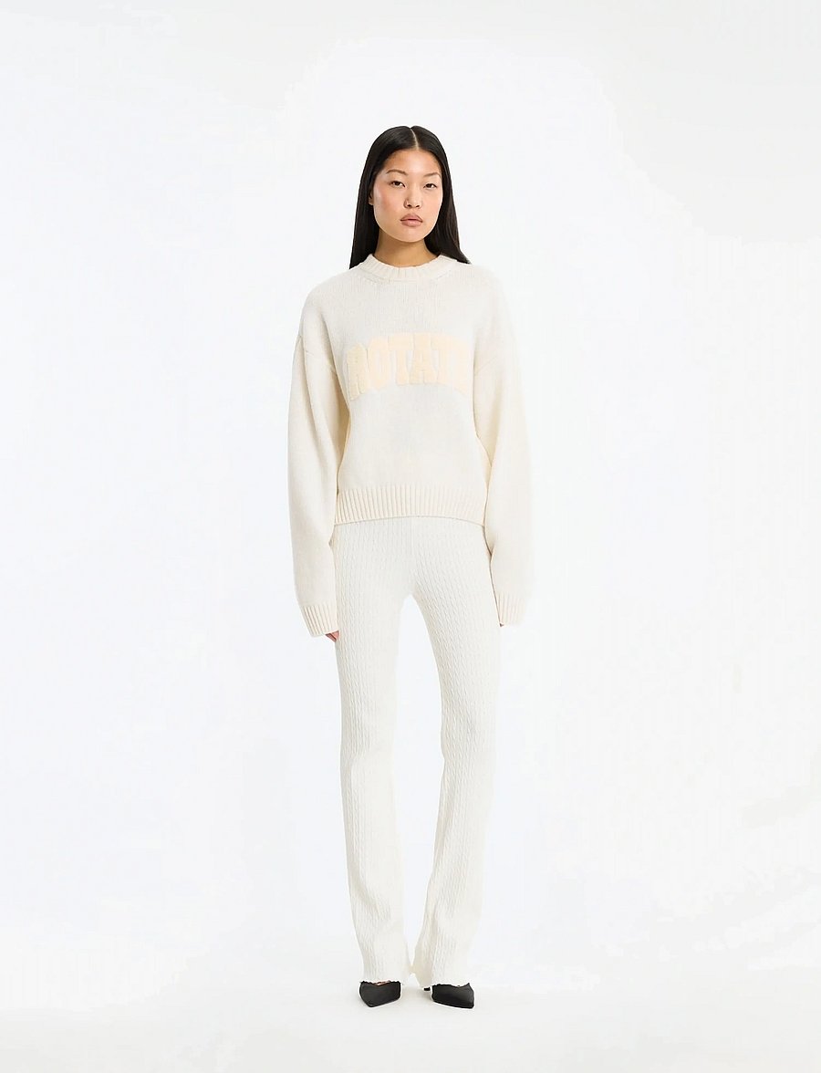 ROTATE - CREWNECK SWEATER - gebreide truien - egret - 0