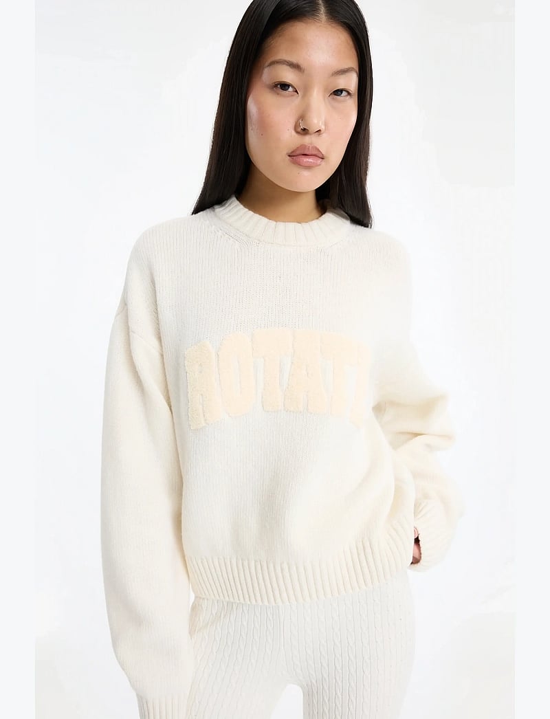 ROTATE - CREWNECK SWEATER - sviitrid - egret - 3