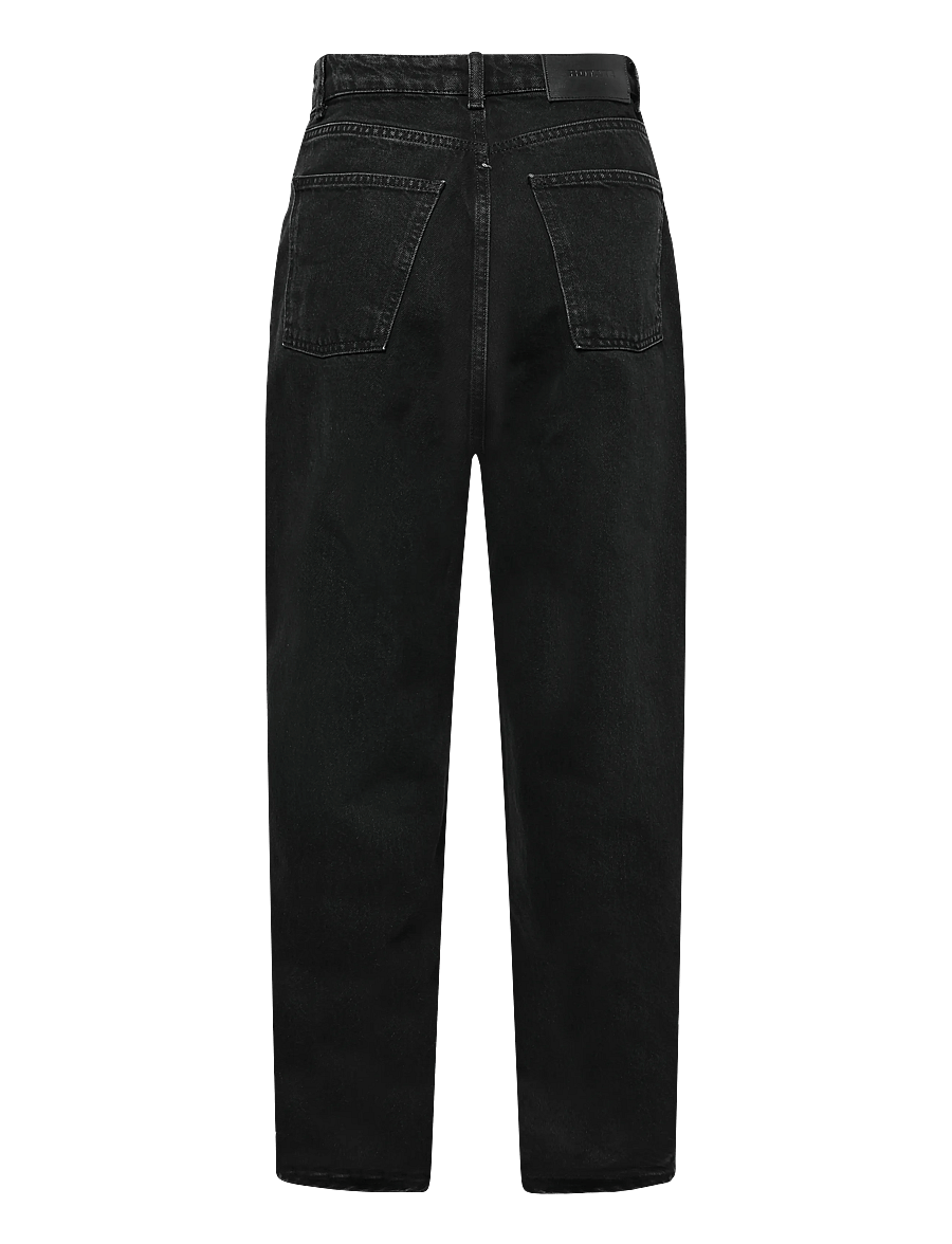 ROTATE - DRAPED BARREL LEG JEANS - black denim - 1