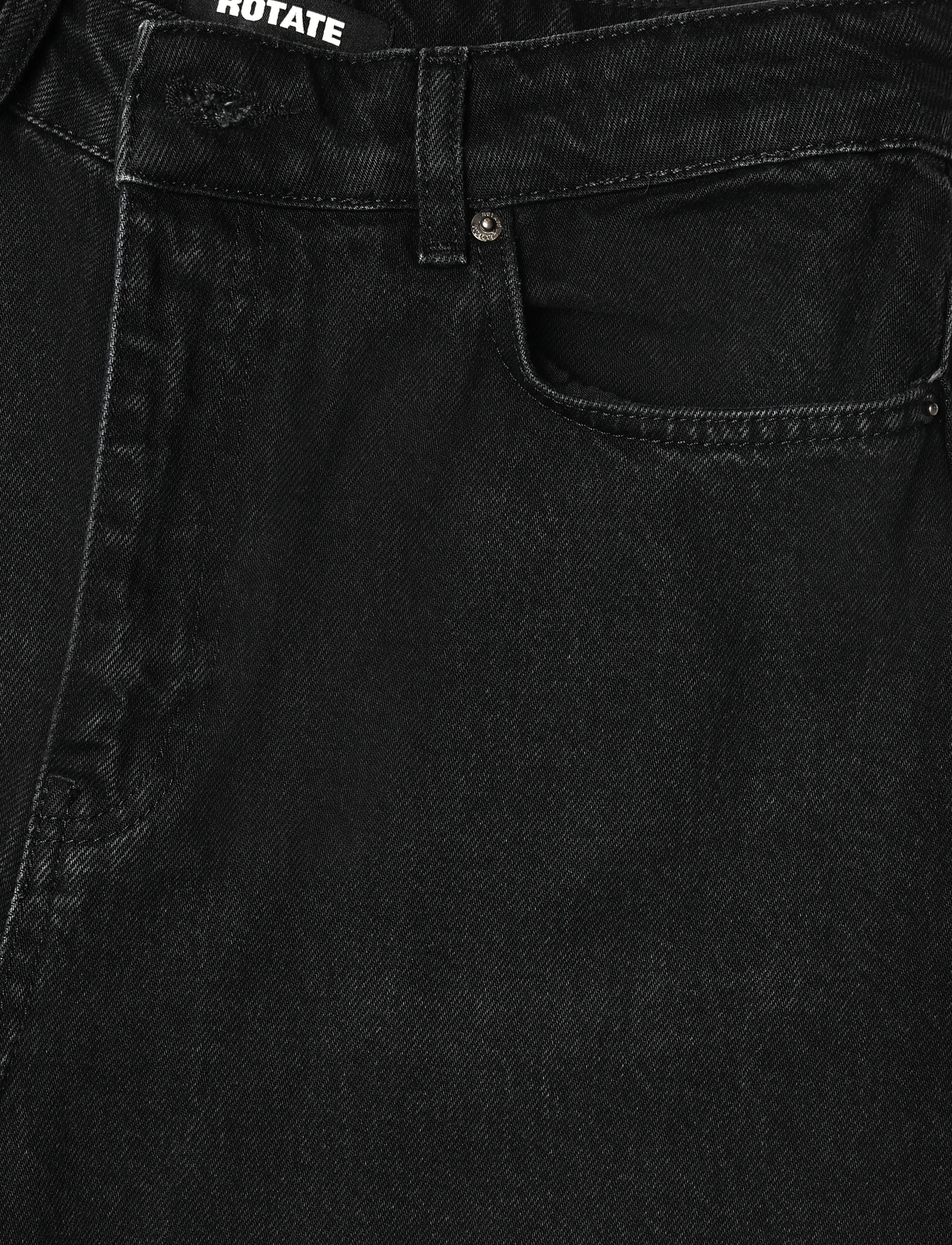 ROTATE - DRAPED BARREL LEG JEANS - black denim - 2