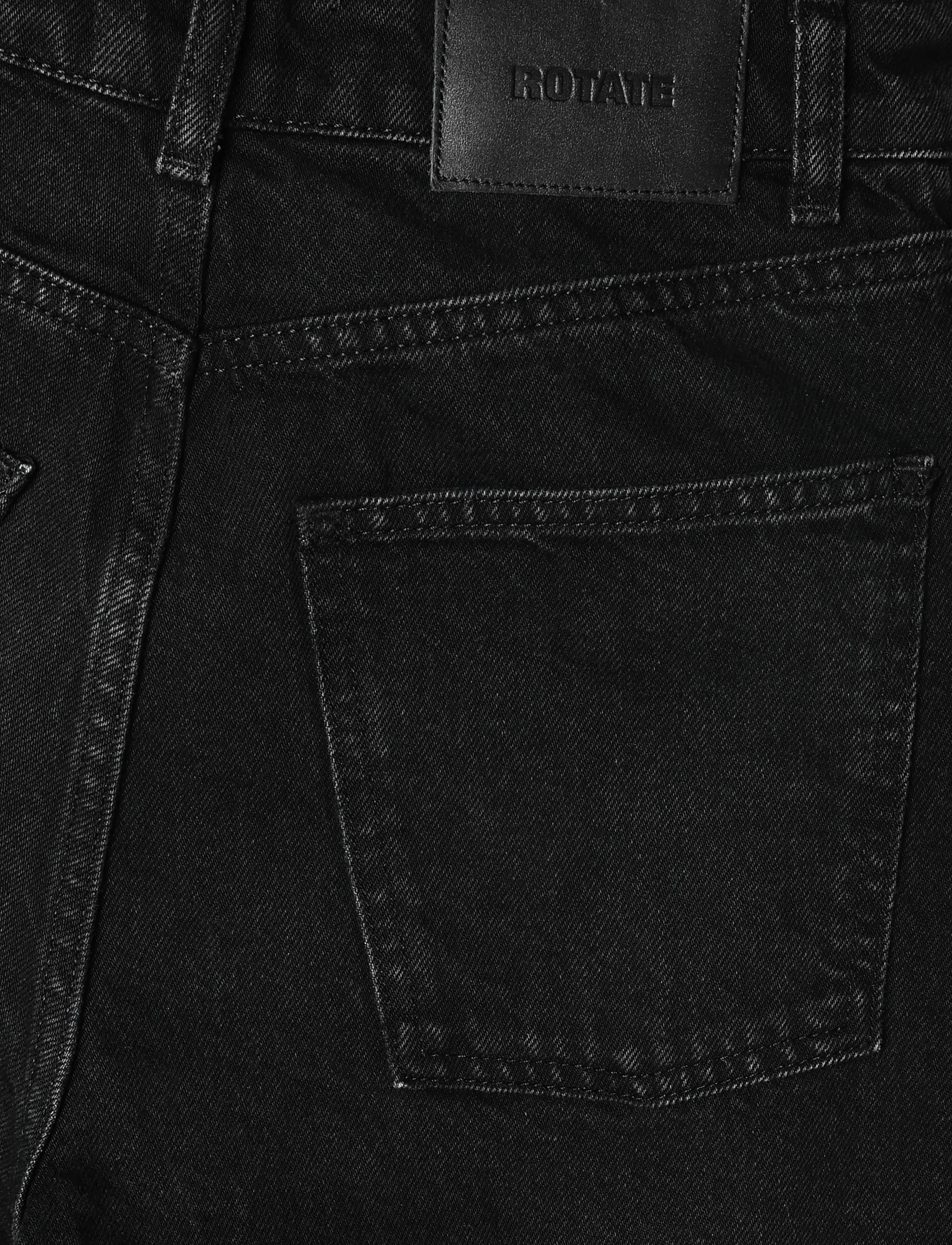 ROTATE - DRAPED BARREL LEG JEANS - black denim - 4