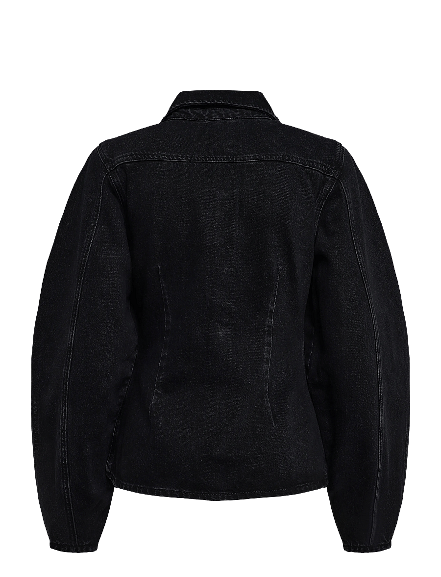 ROTATE - FITTED DENIM SHIRT - black denim - 1