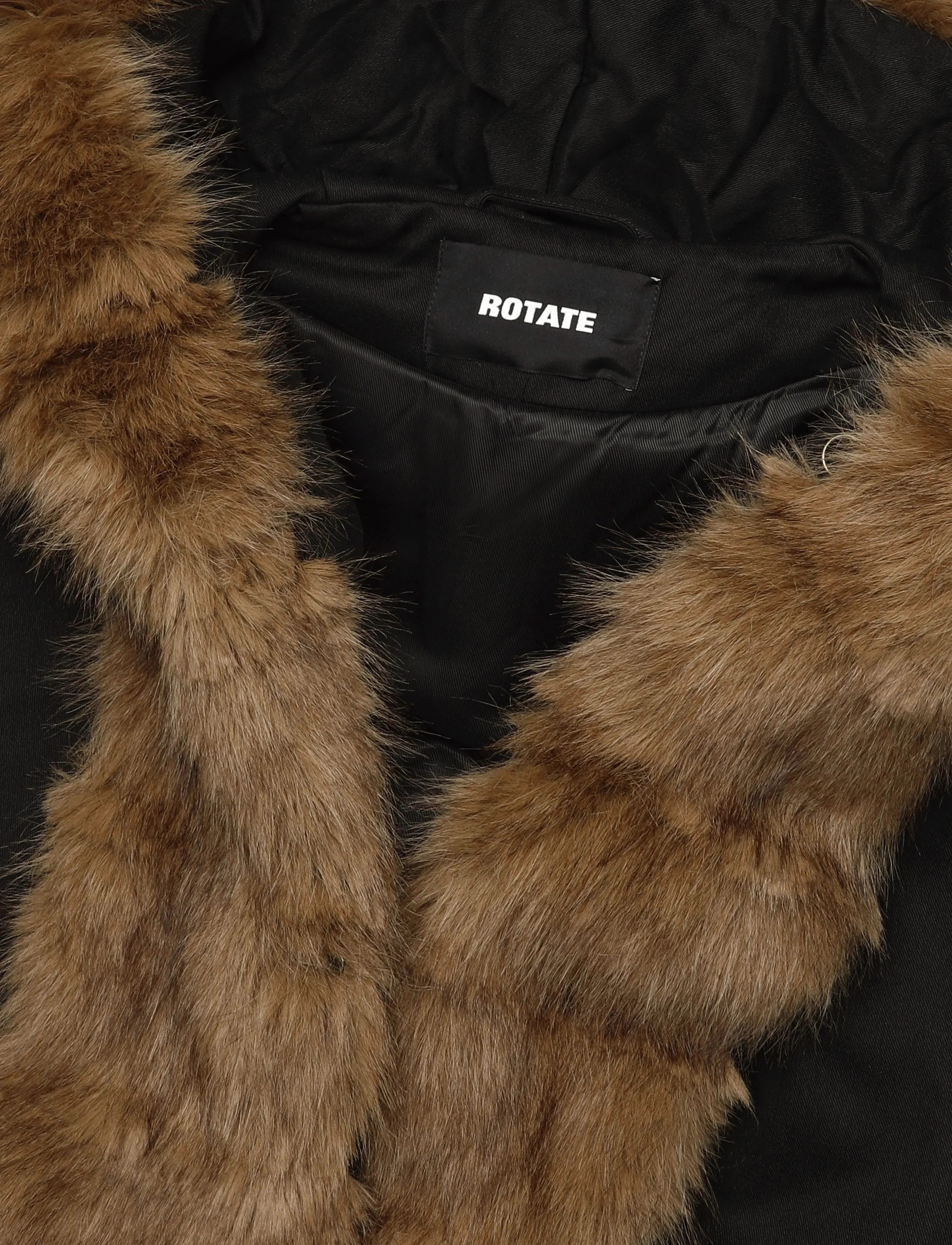 ROTATE - FAUX FUR COLLAR COAT - kunstpelz - black - 5