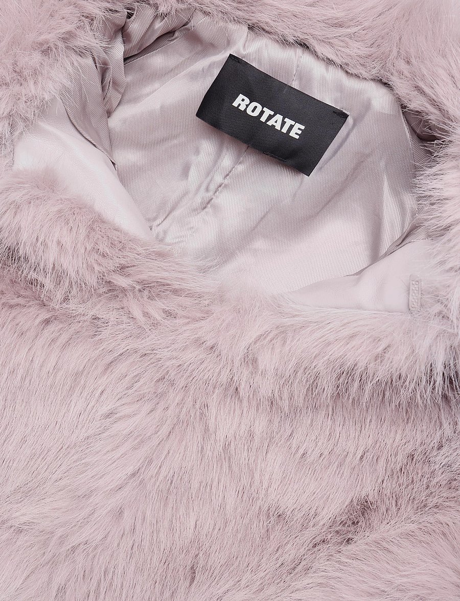 ROTATE - FAUX FUR FLARED JACKET - alloy (light gray) - 2