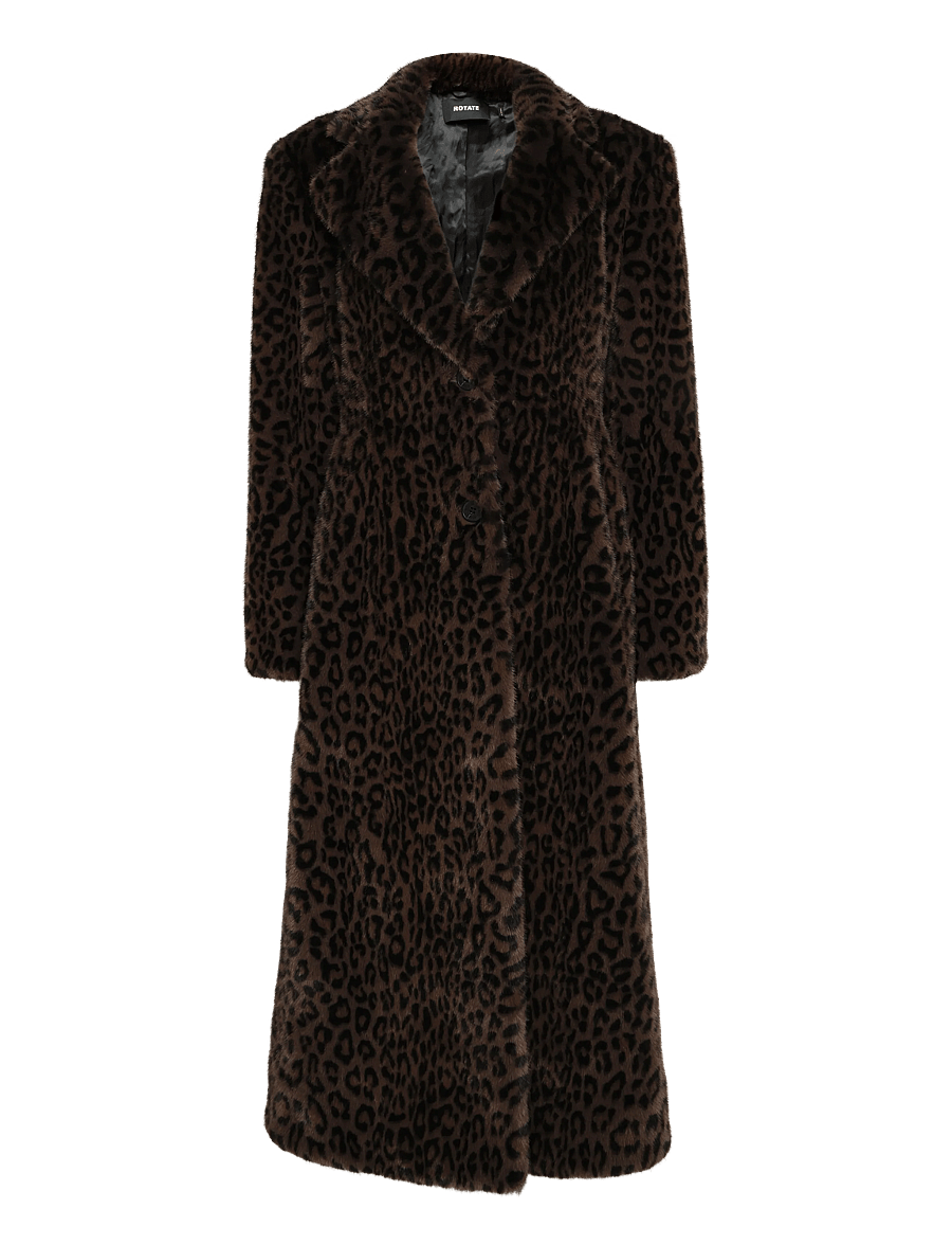 ROTATE - FAUX FUR COAT - desert palm comb. - 0
