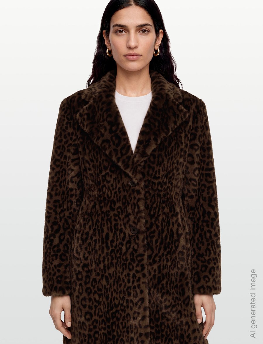 ROTATE - FAUX FUR COAT - fuskpäls - desert palm comb. - 3
