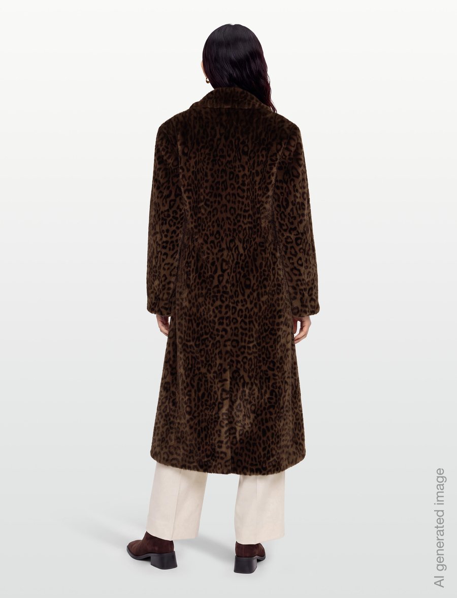 ROTATE - FAUX FUR COAT - fuskpäls - desert palm comb. - 4