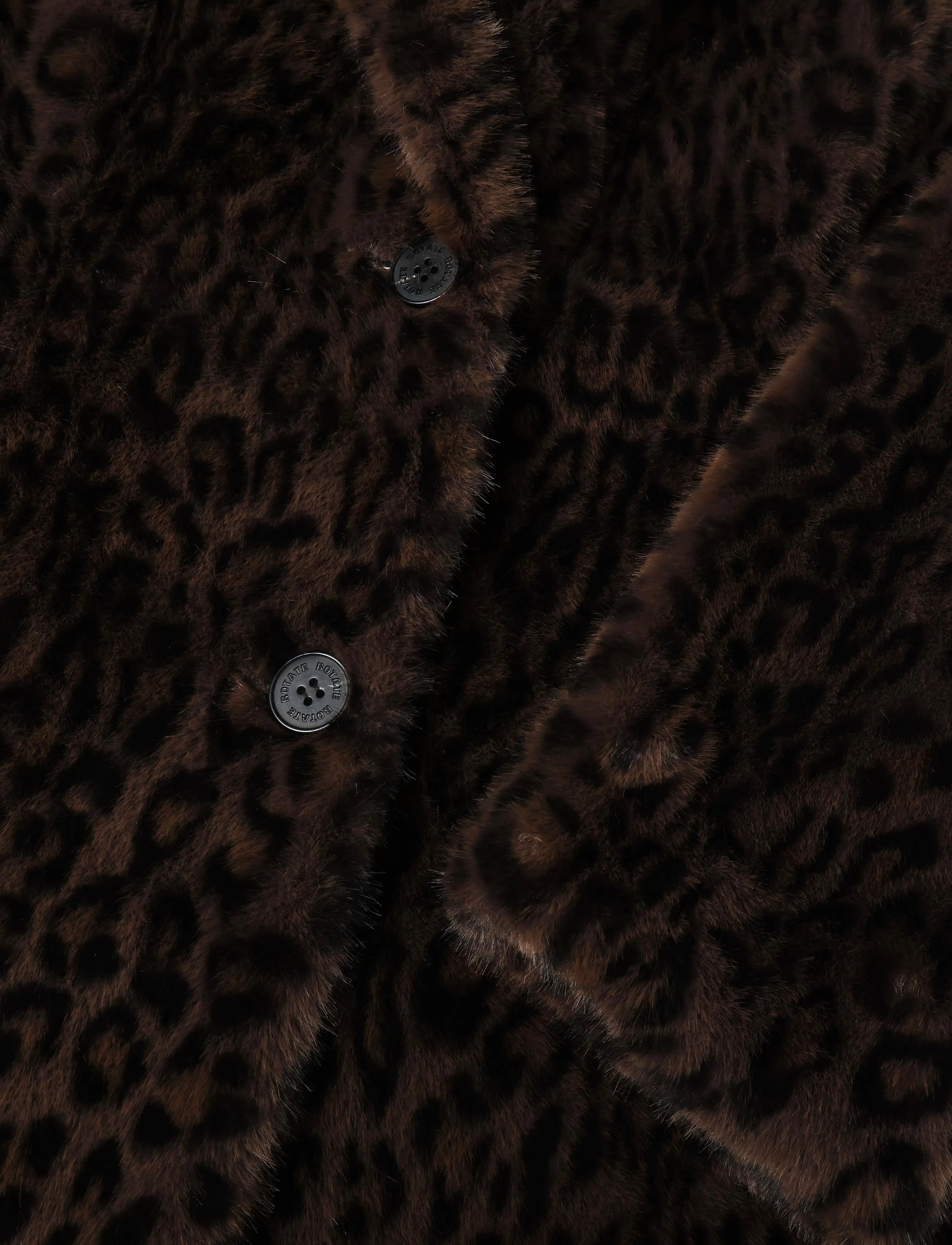 ROTATE - FAUX FUR COAT - desert palm comb. - 2