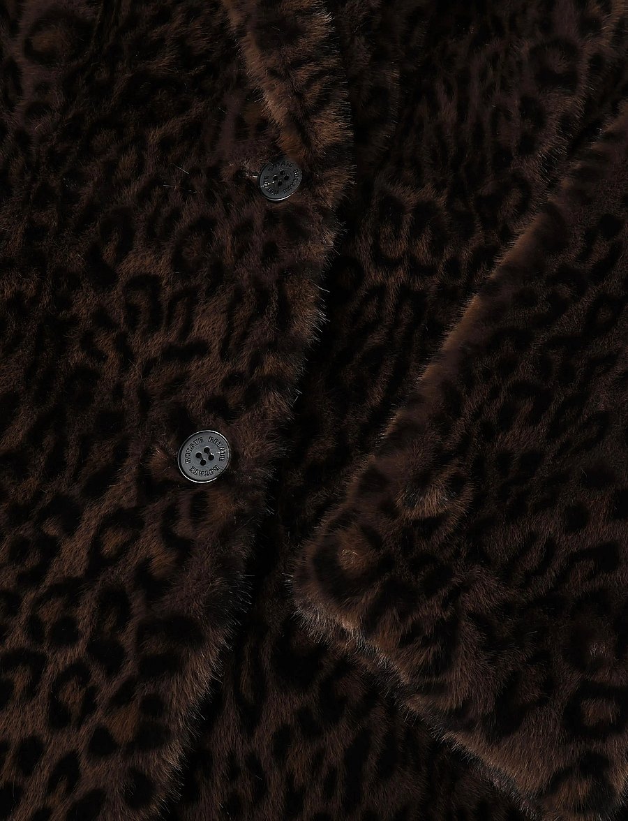 ROTATE - FAUX FUR COAT - desert palm comb. - 2
