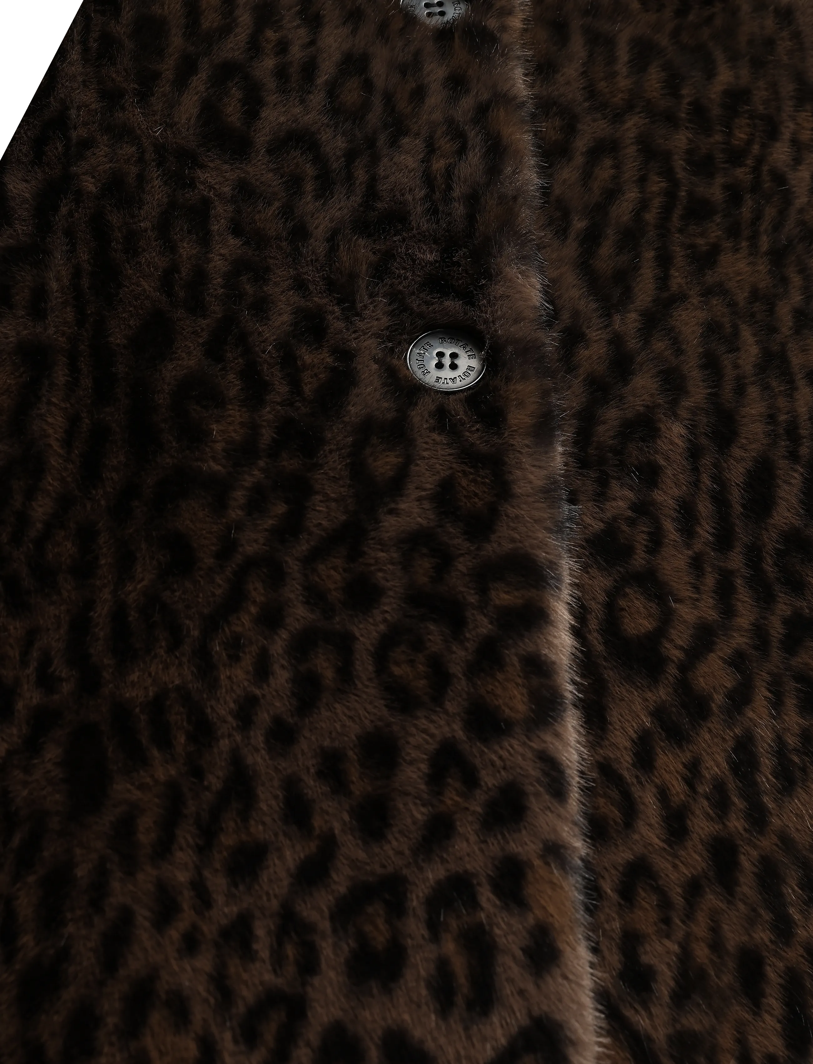 ROTATE - FAUX FUR COAT - desert palm comb. - 3
