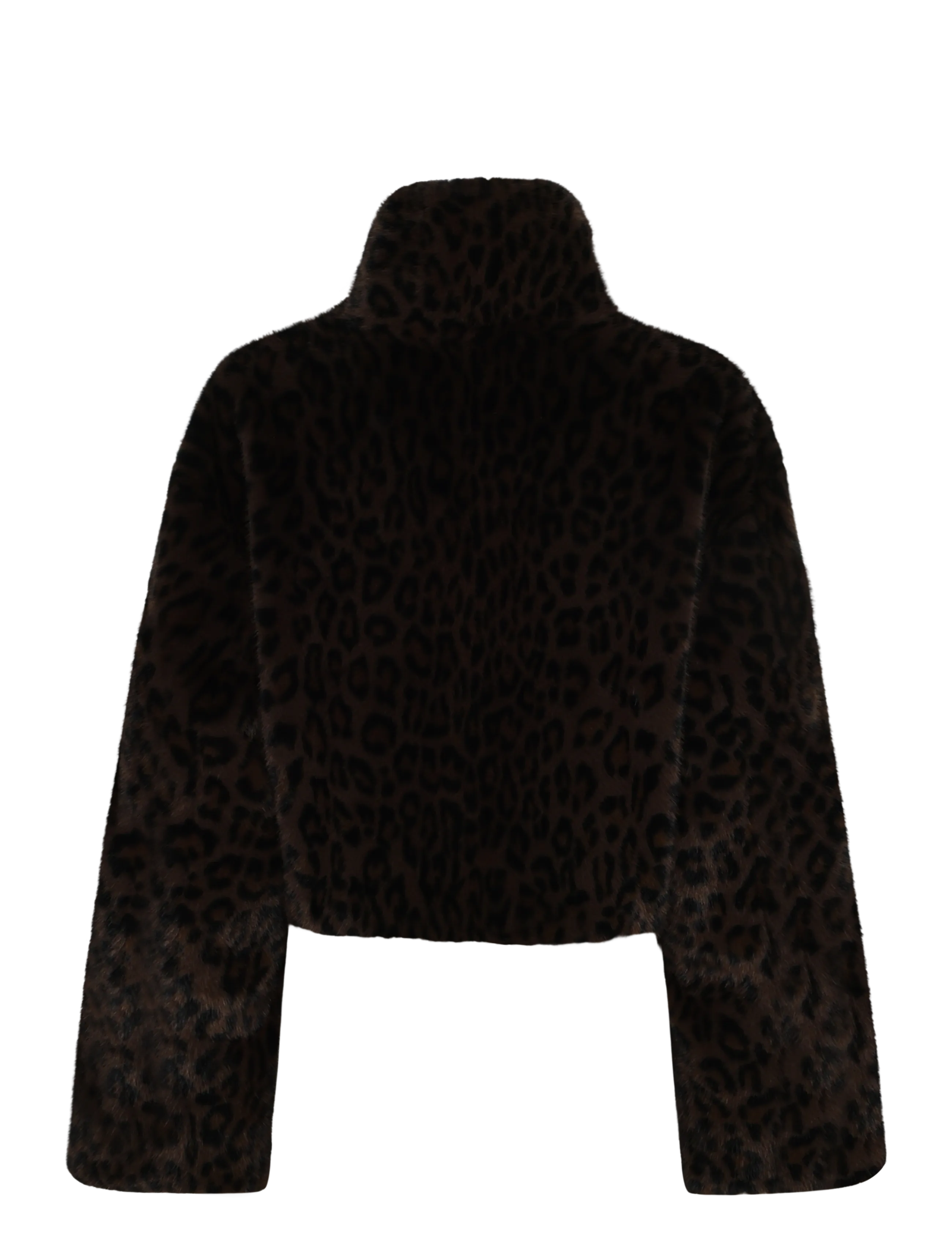 ROTATE - FAUX FUR CROP JACKET - desert palm comb. - 1