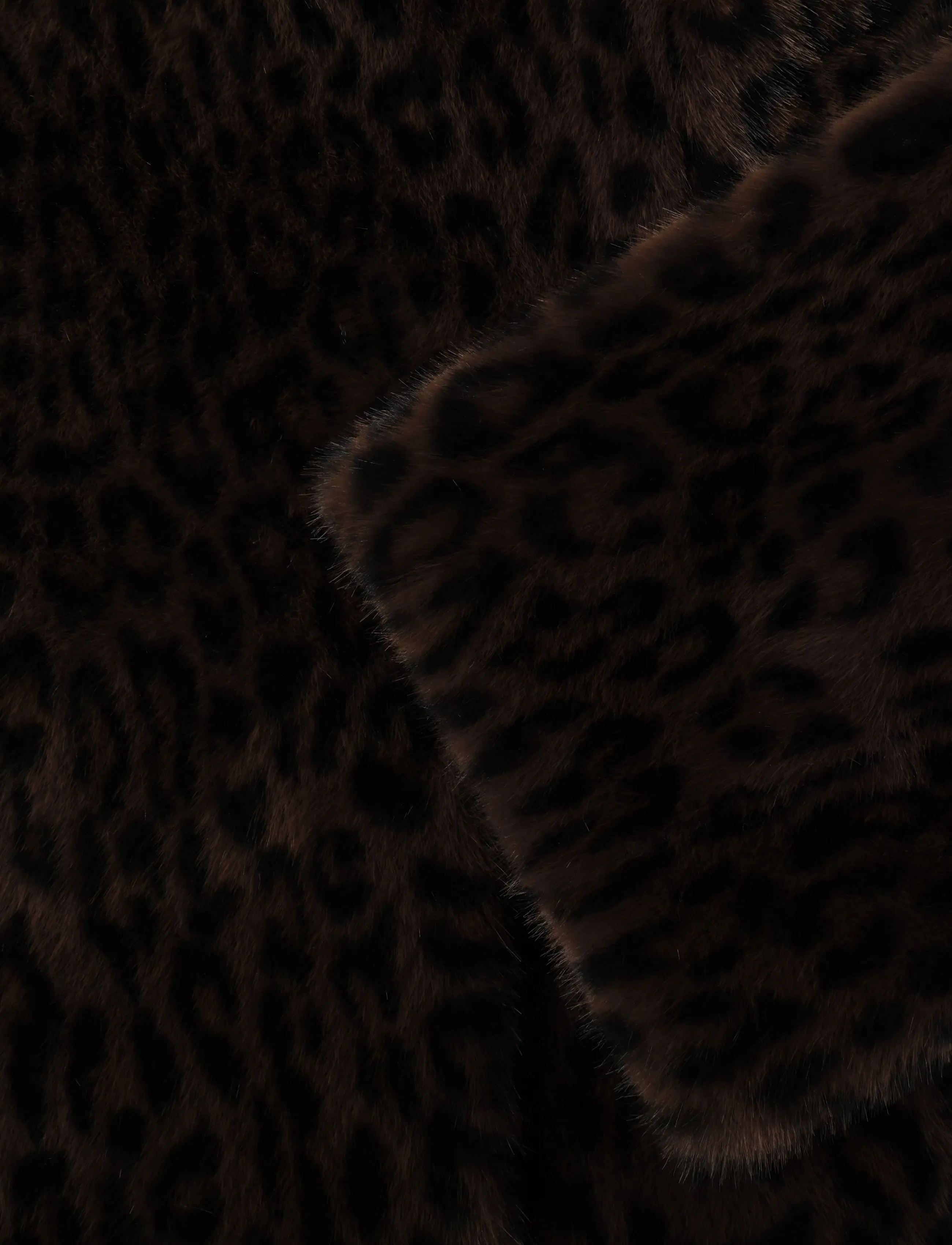 ROTATE - FAUX FUR CROP JACKET - desert palm comb. - 3