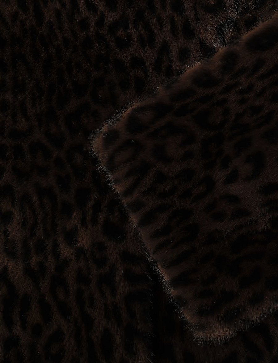 ROTATE - FAUX FUR CROP JACKET - desert palm comb. - 3