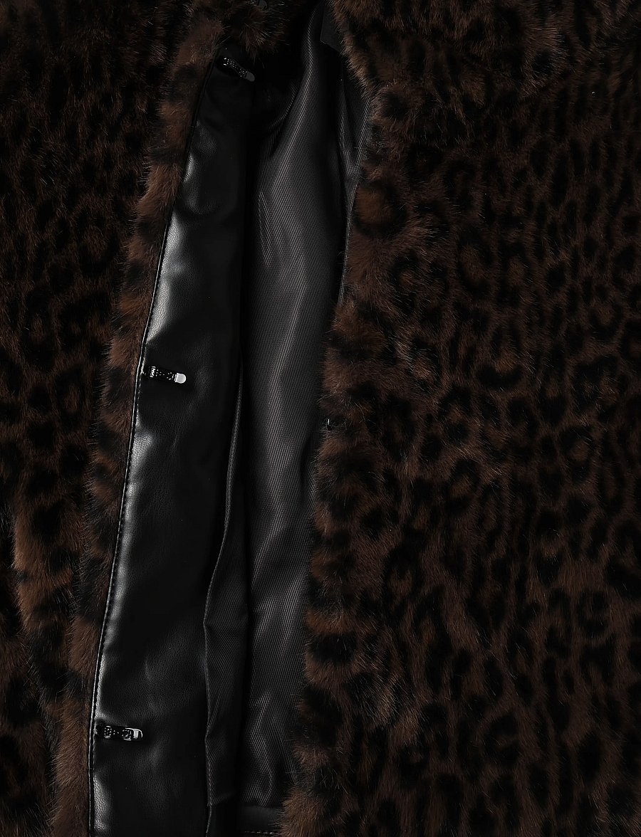 ROTATE - FAUX FUR CROP JACKET - desert palm comb. - 4
