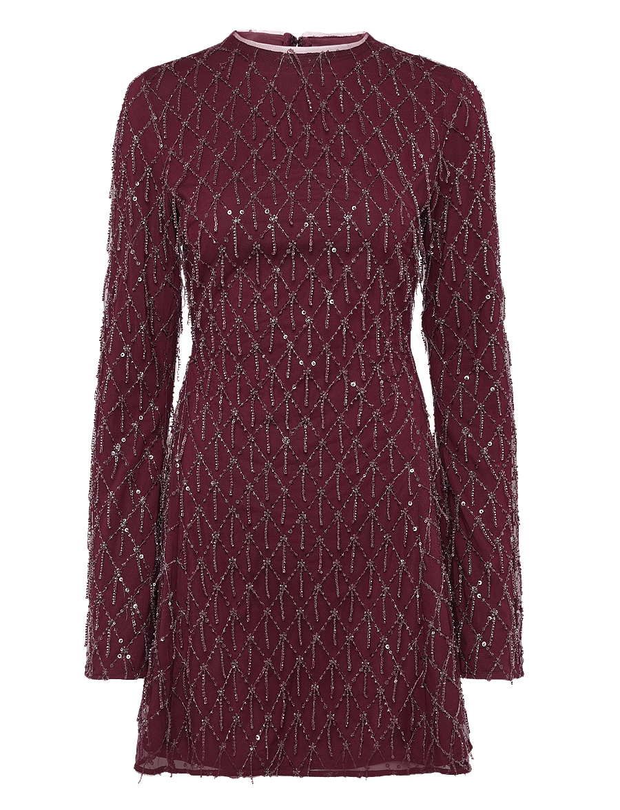 ROTATE - SEQUINS MINI FLARED DRESS - sequin dresses - winetasting - 1