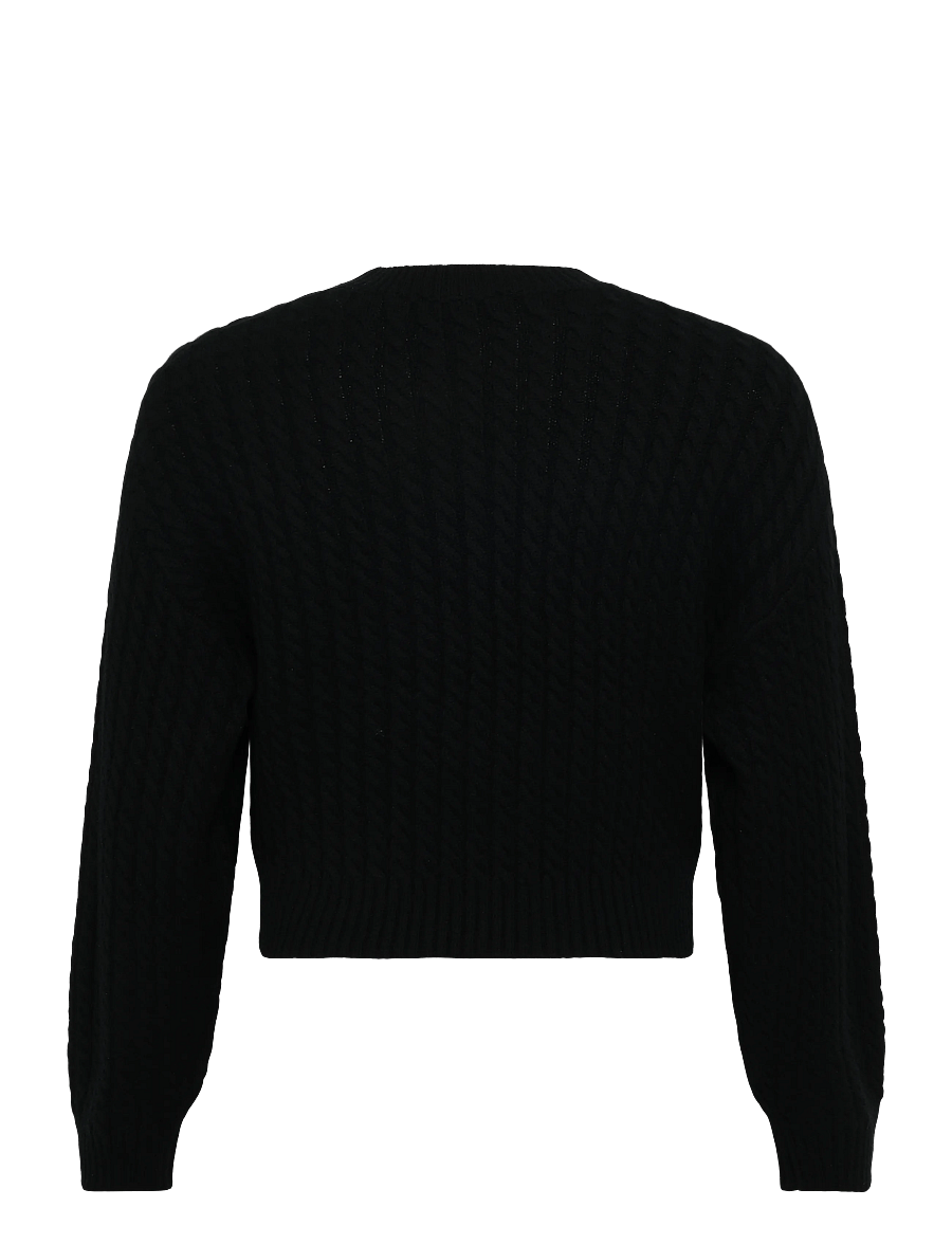 ROTATE - CABLE CREWNECK SWEATER - pullover - black - 2