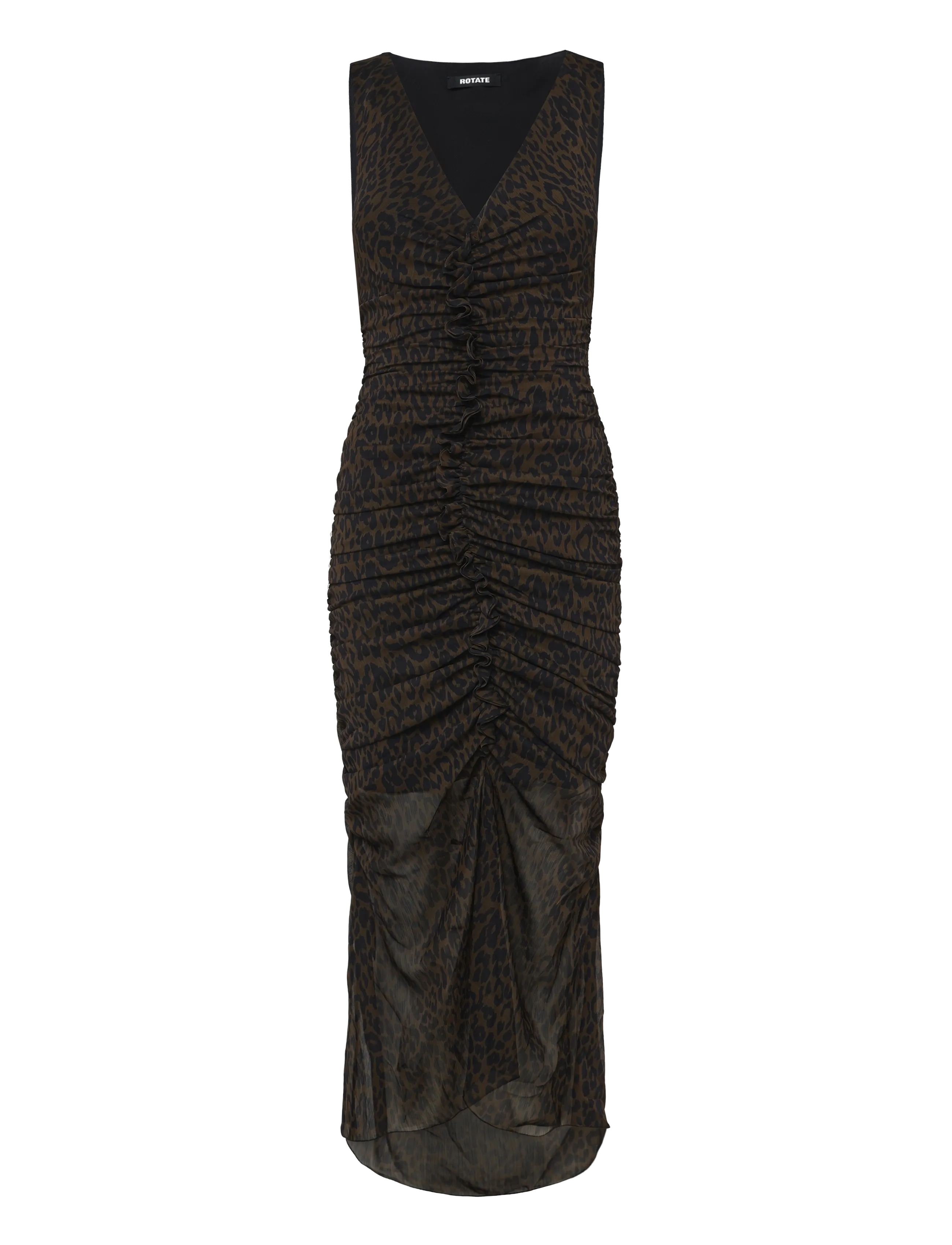 ROTATE - RUCHED MIDI DRESS - molÉ comb. - 1