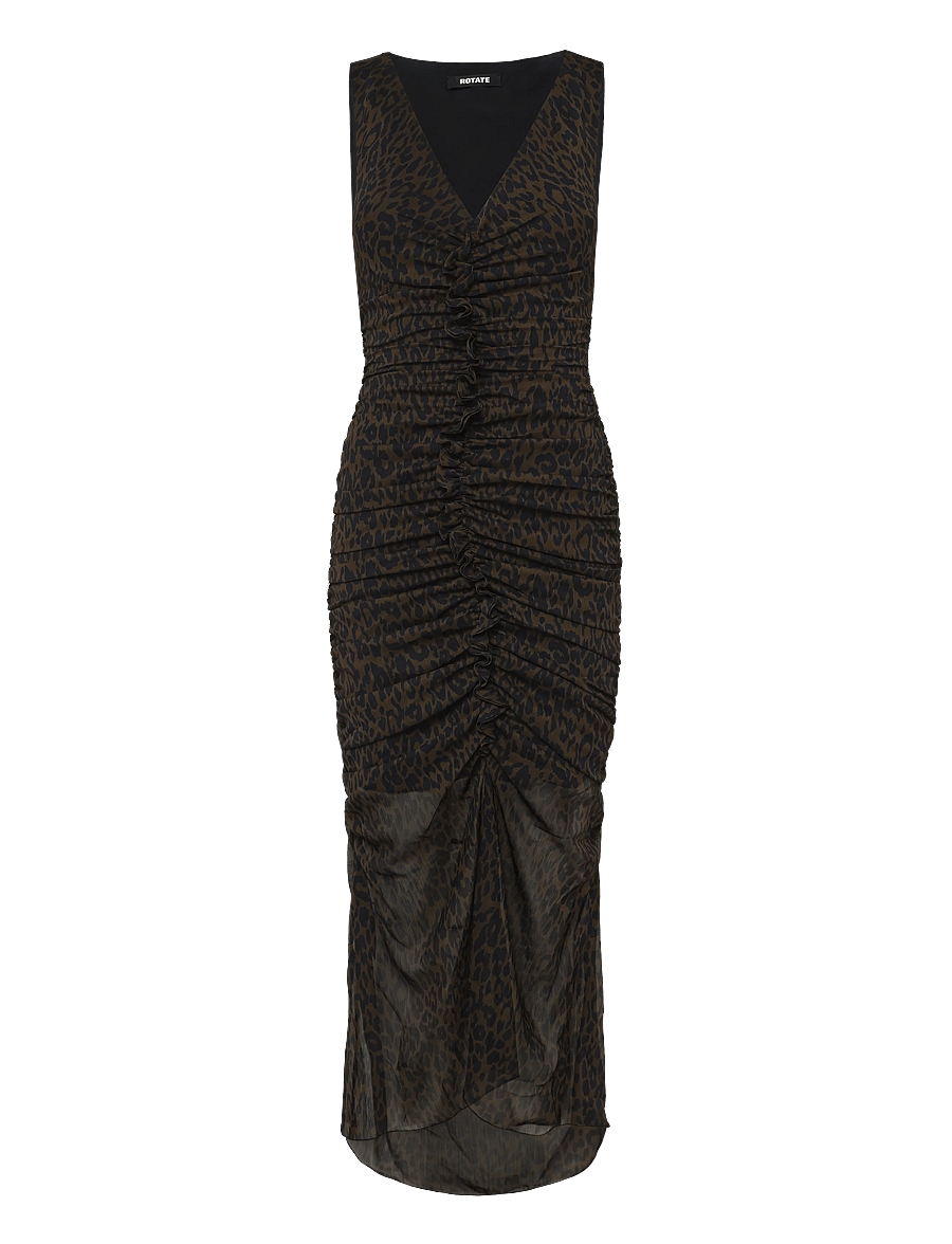 ROTATE - RUCHED MIDI DRESS - molÉ comb. - 1