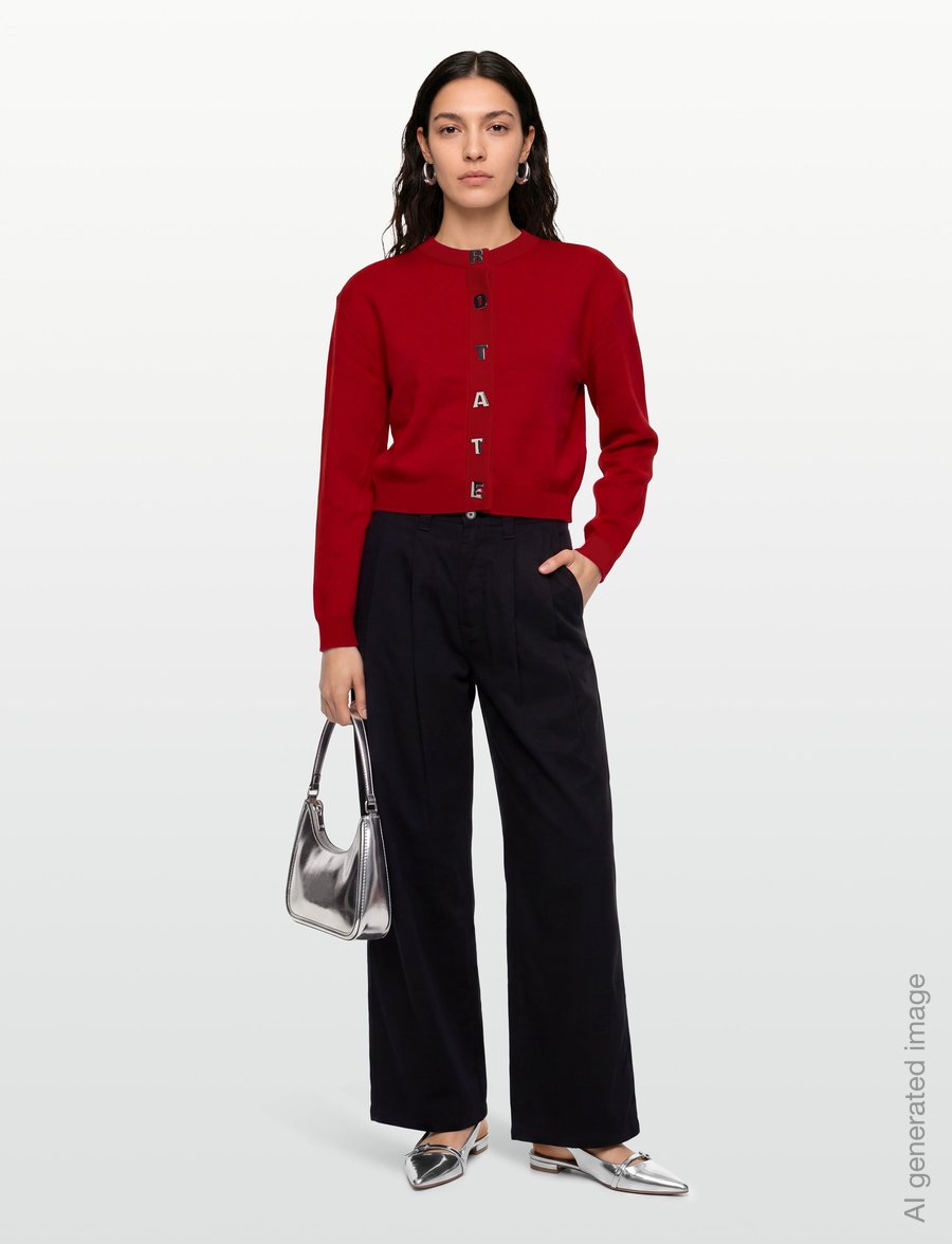 ROTATE - FIRM KNIT CARDIGAN - koftor - scooter red - 0