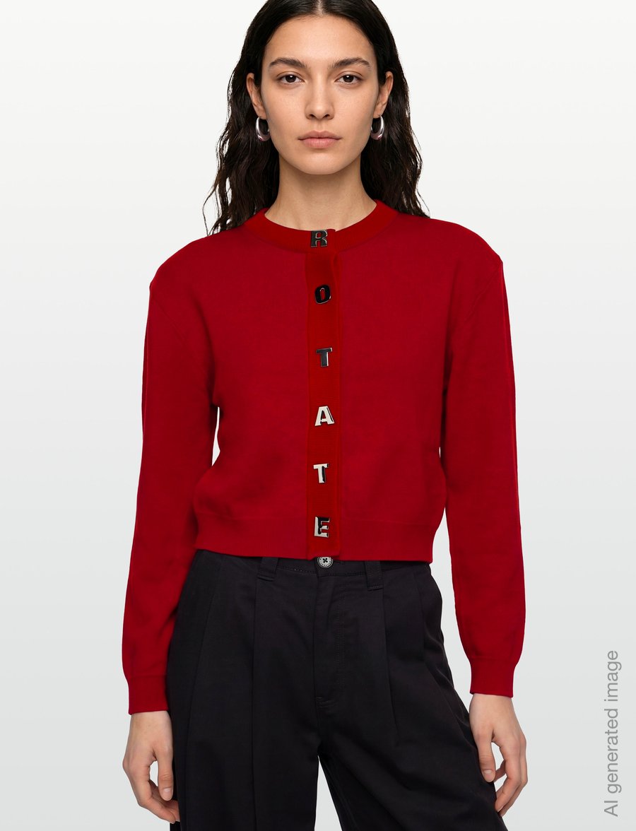 ROTATE - FIRM KNIT CARDIGAN - koftor - scooter red - 3