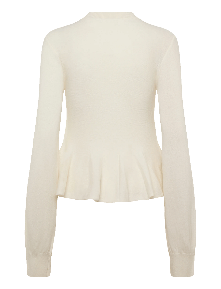 ROTATE - SCULPTURED KNIT CARDIGAN - cardigans - egret - 2