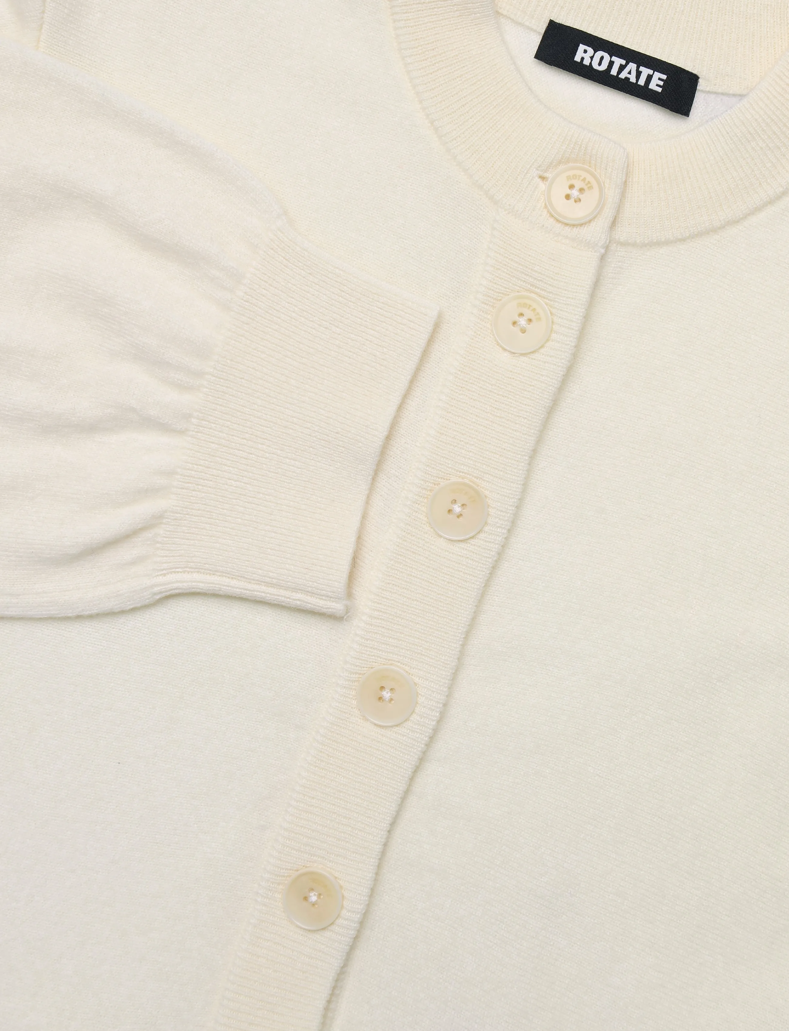 ROTATE - SCULPTURED KNIT CARDIGAN - cardigans - egret - 5