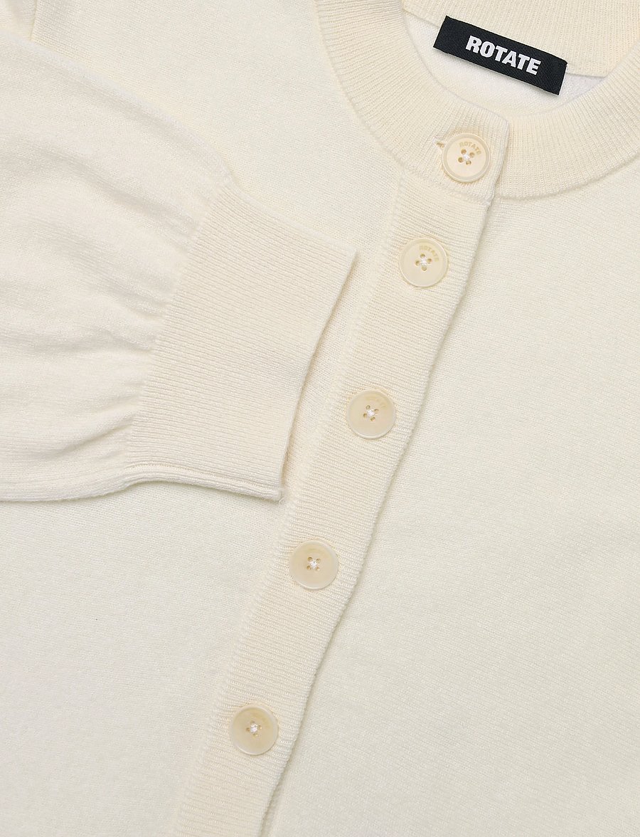 ROTATE - SCULPTURED KNIT CARDIGAN - cardigans - egret - 5