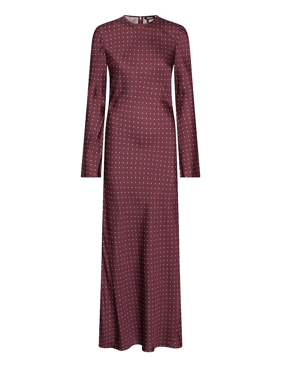 ROTATE - DOT SATIN MAXI DRESS - maxi dresses - winetasting comb. - 0