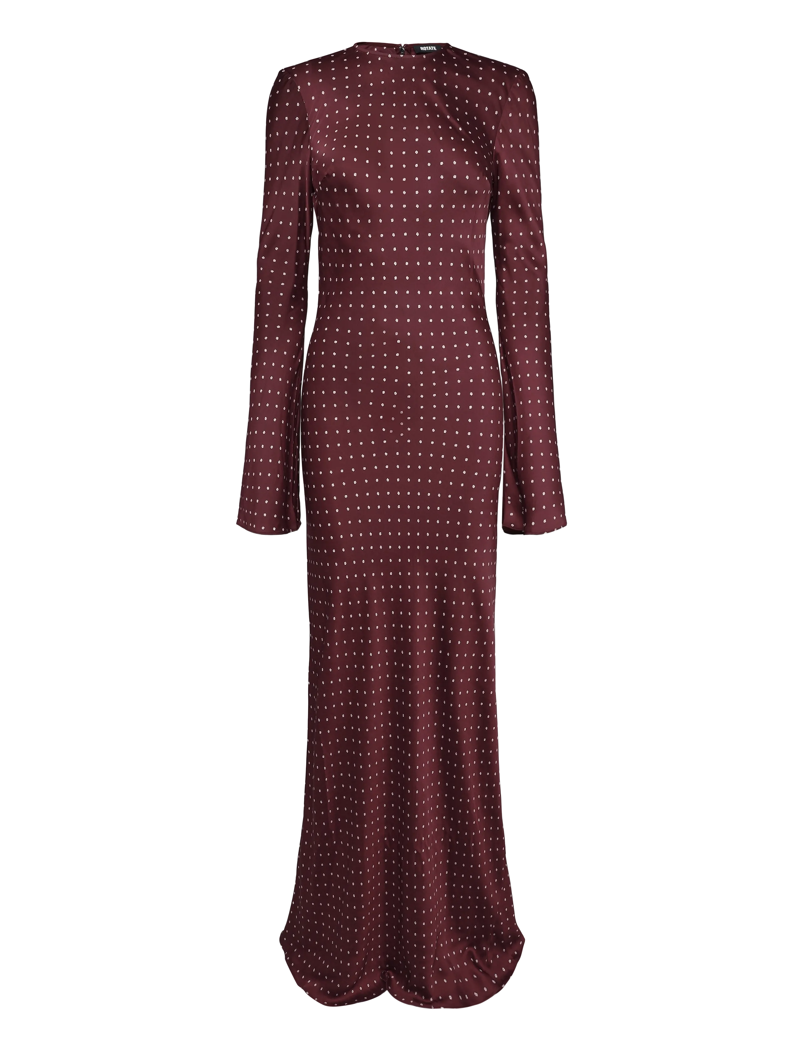 ROTATE DOT SATIN MAXI DRESS - Kleidung - WINETASTING COMB. / burgundy