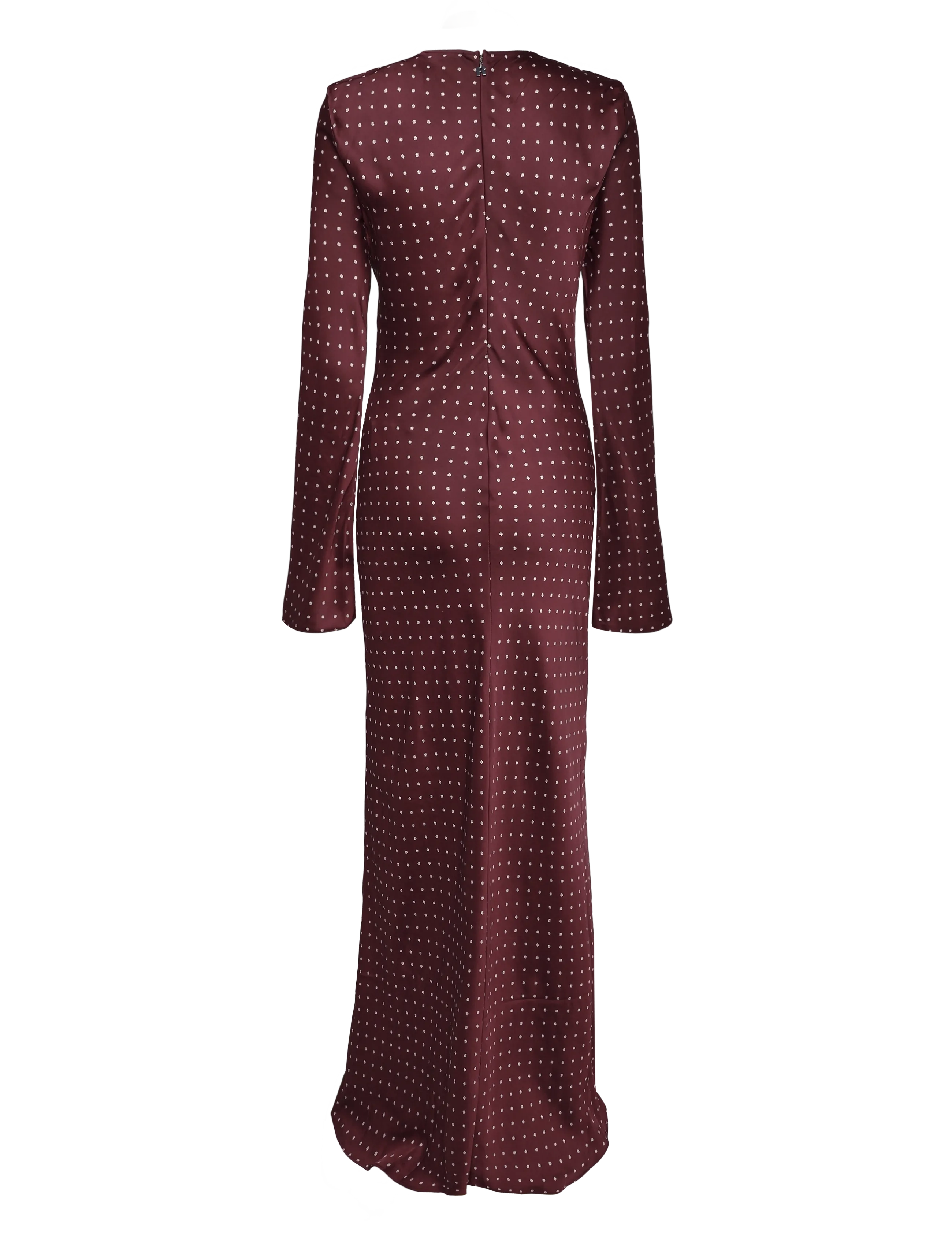 ROTATE - DOT SATIN MAXI DRESS - maksikleidid - winetasting comb. - 1