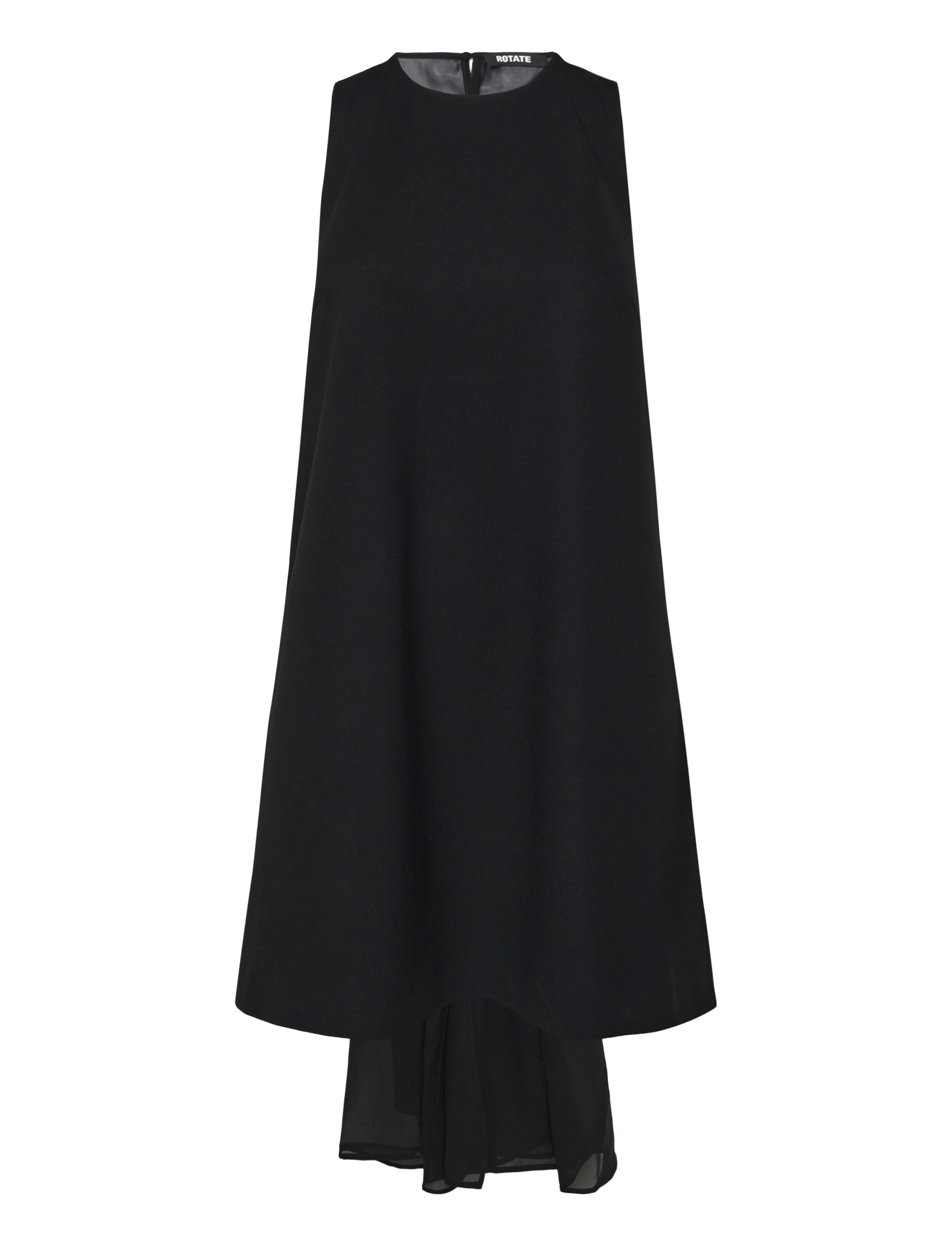 ROTATE Crepe Mini A-Line Dress, 34, Black, Kjoler > Kort Kjole, Dame