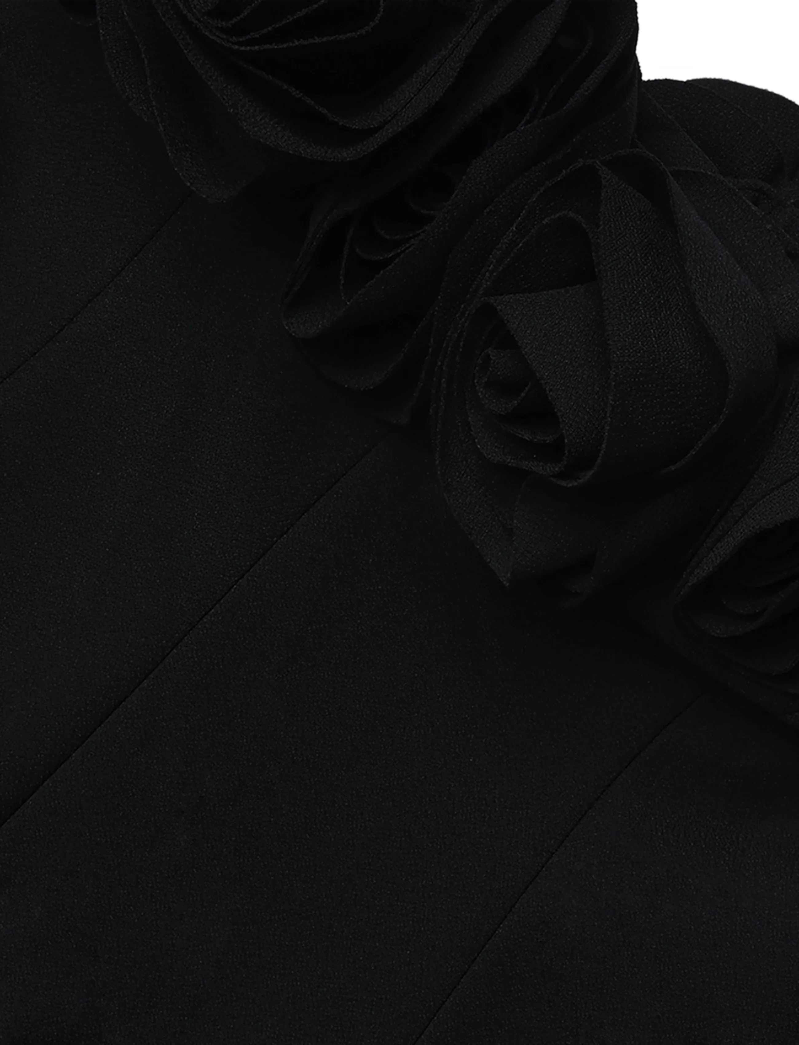 ROTATE - CREPE MAXI FLOWER DRESS - black - 5