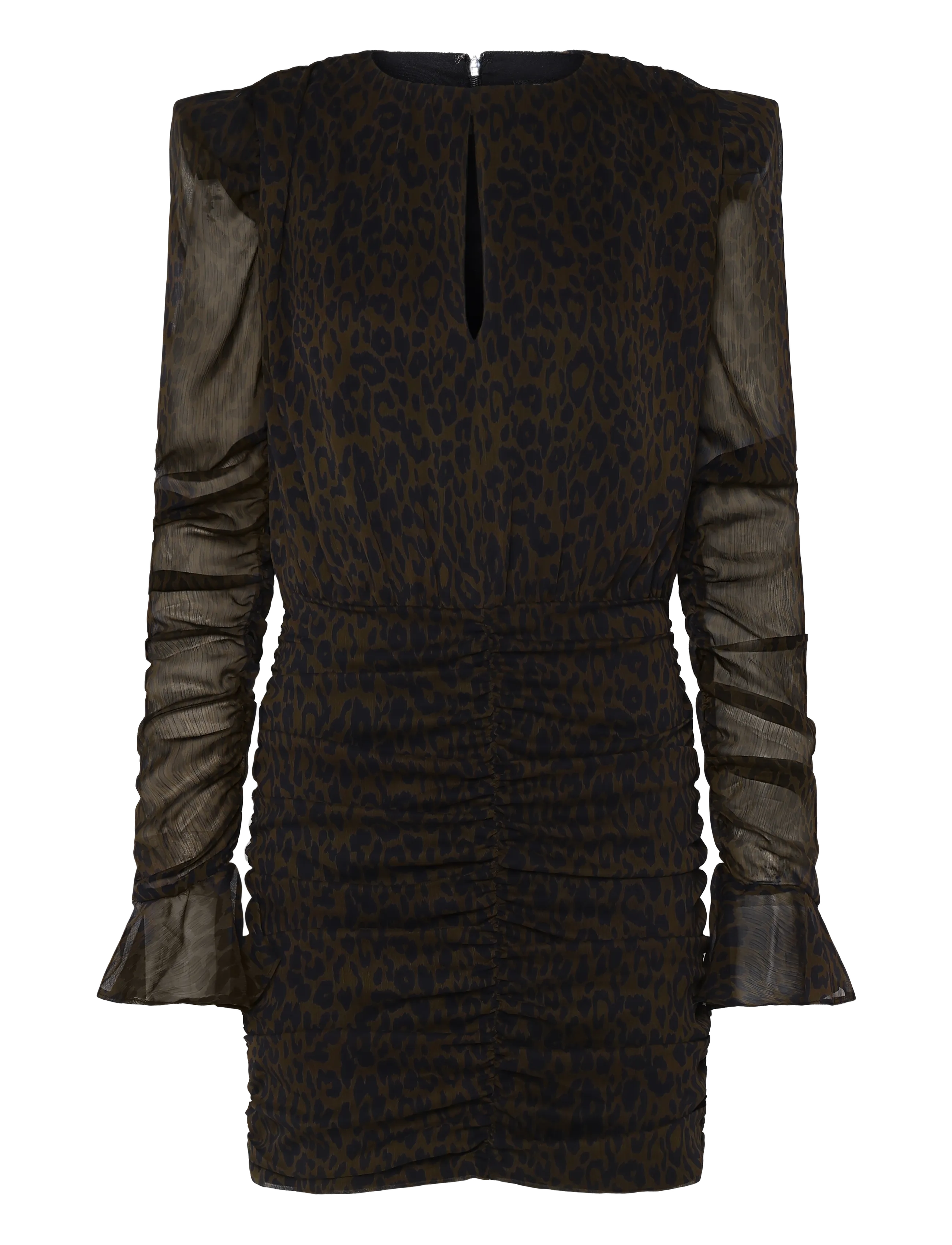 ROTATE RUCHED FLOWER MINI DRESS - Kurze Kleider - MOLÉ COMB. / khaki/green