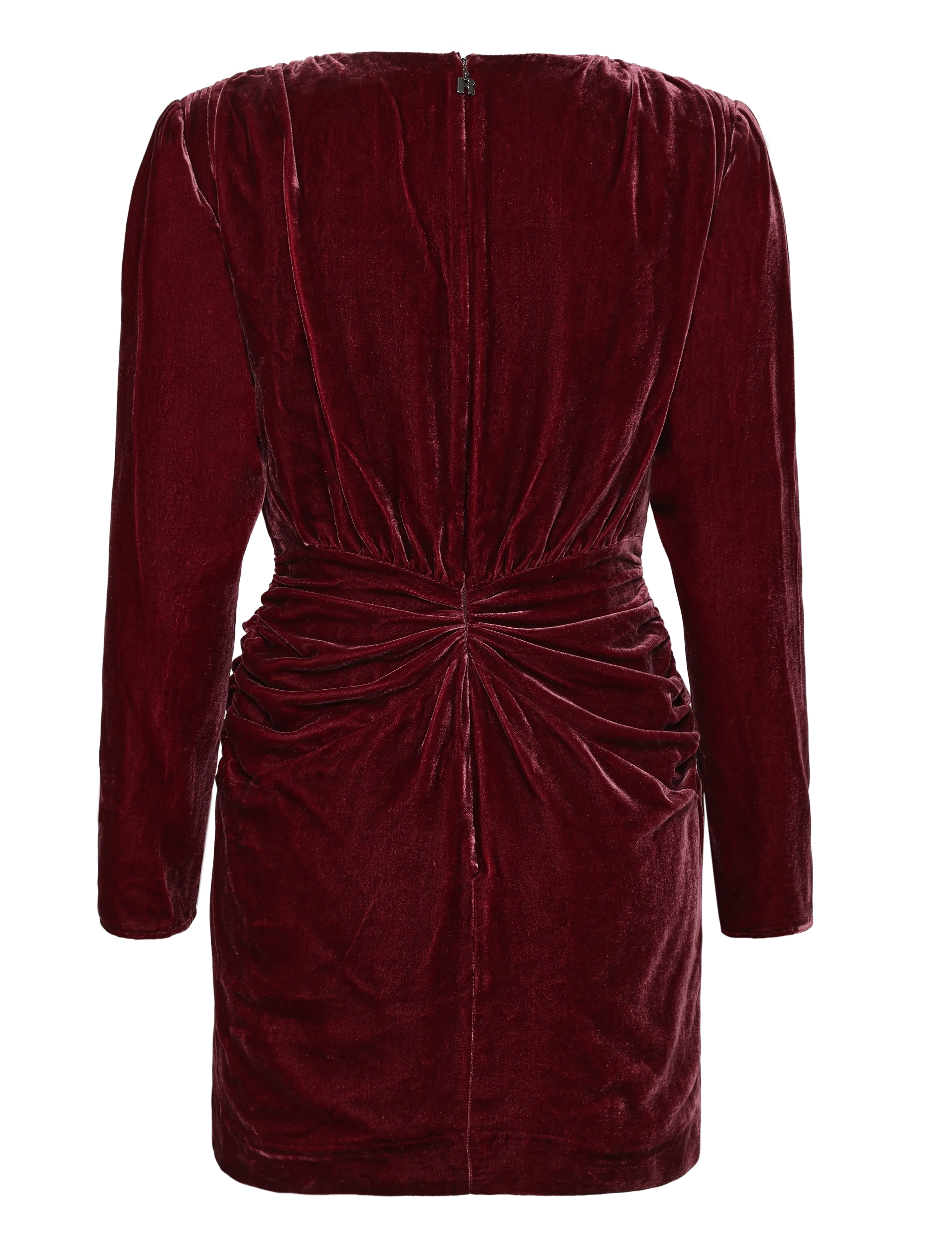 ROTATE - SILK VELVET MINI DRESS - zinfandel - 1