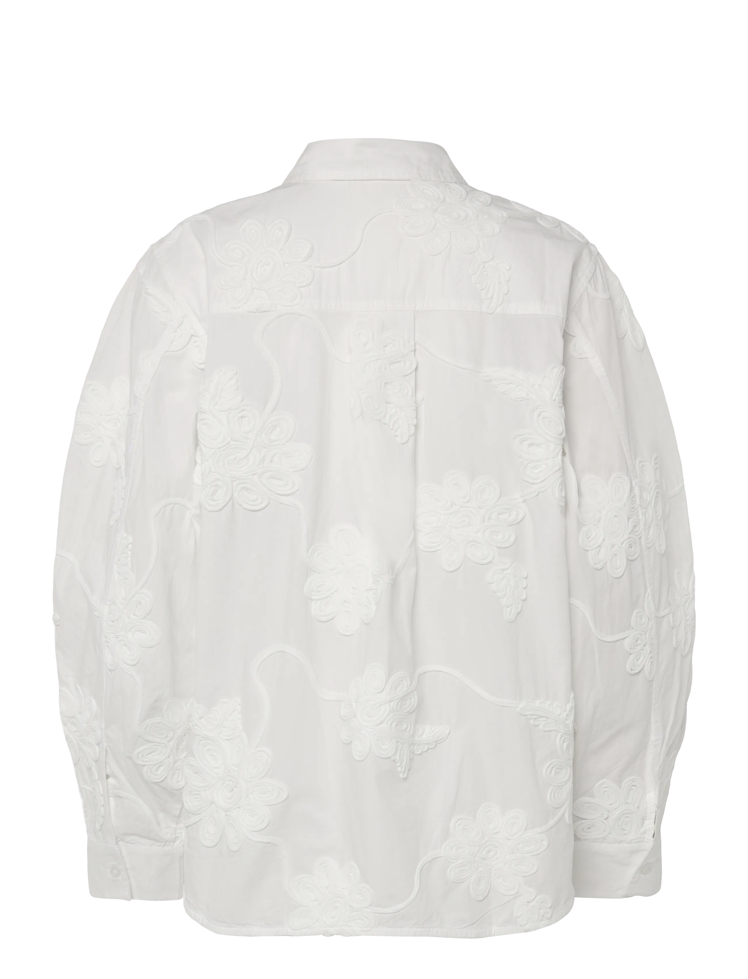 ROTATE - FLOWER OVERSIZED SHIRT - long-sleeved shirts - egret - 2
