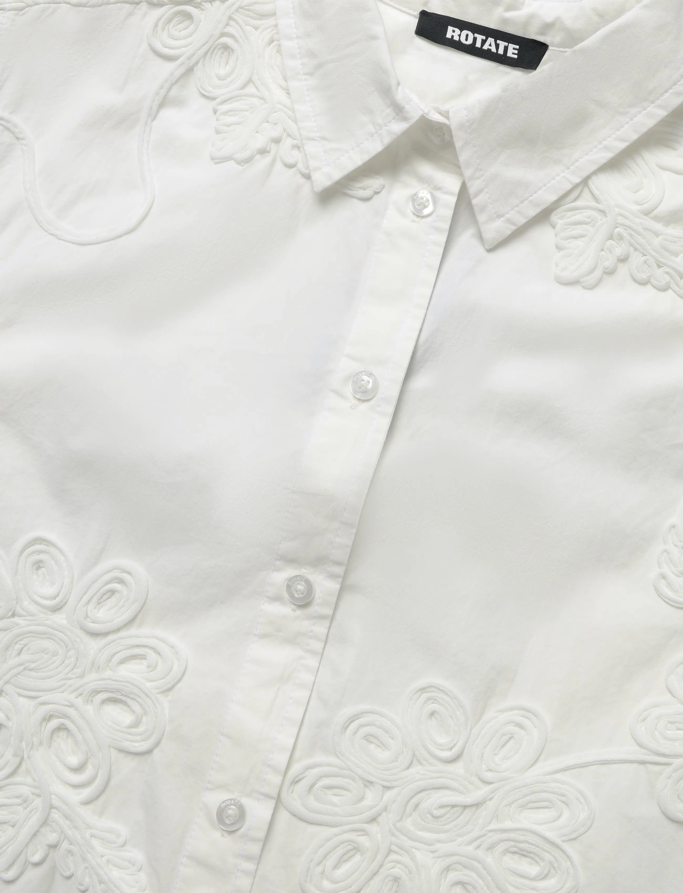 ROTATE - FLOWER OVERSIZED SHIRT - long-sleeved shirts - egret - 5