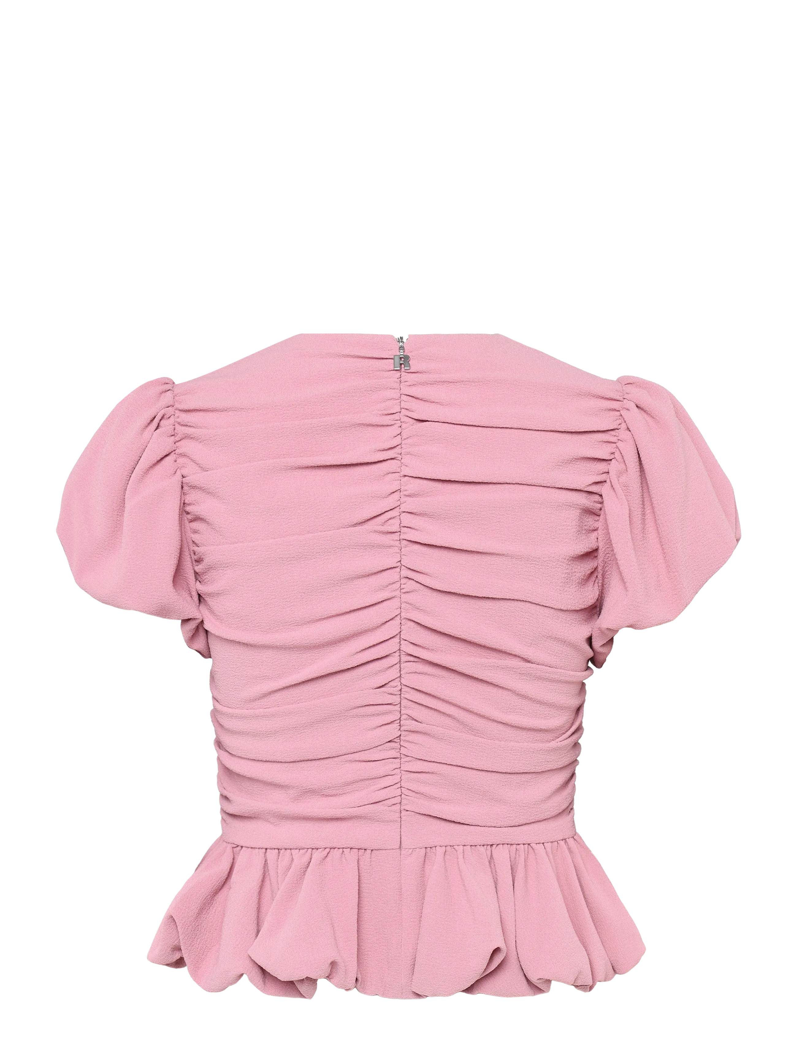 ROTATE - RUCHED PUFF SLEEVE TOP - short-sleeved blouses - lilas - 2