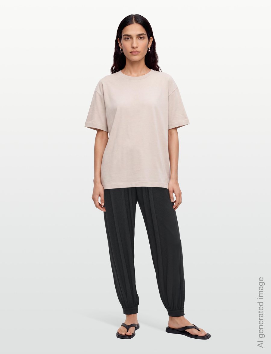 ROTATE - BALLOON PLEATED PANTS - barrel trousers - black - 0