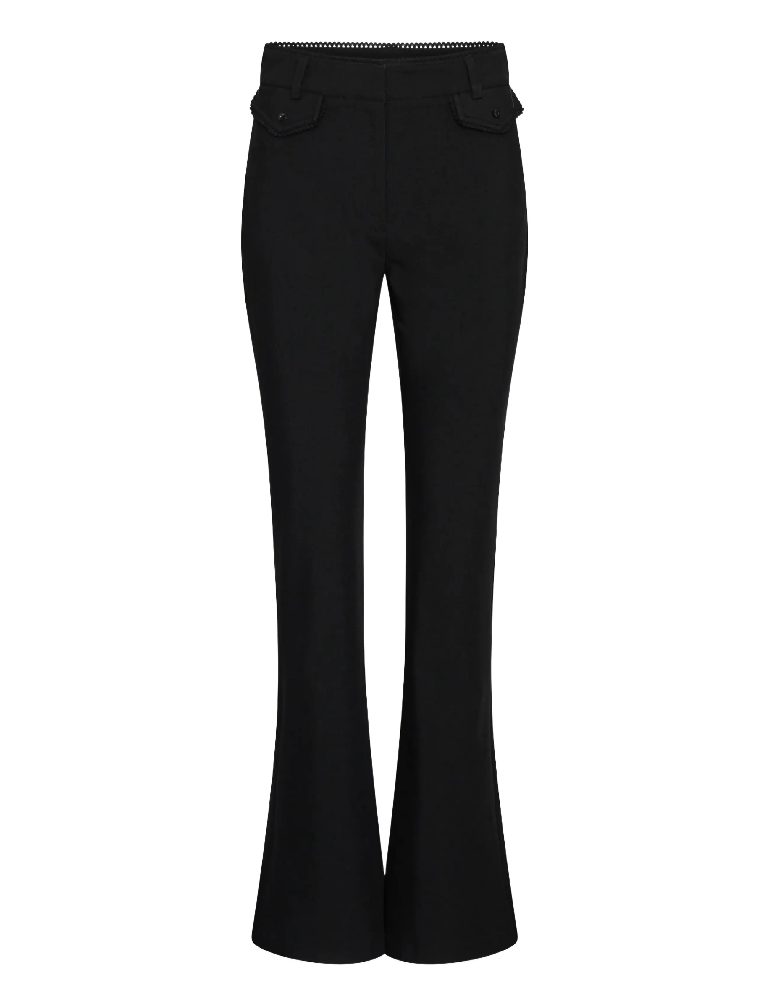 ROTATE FLARED PANTS - Schlaghosen - BLACK / black