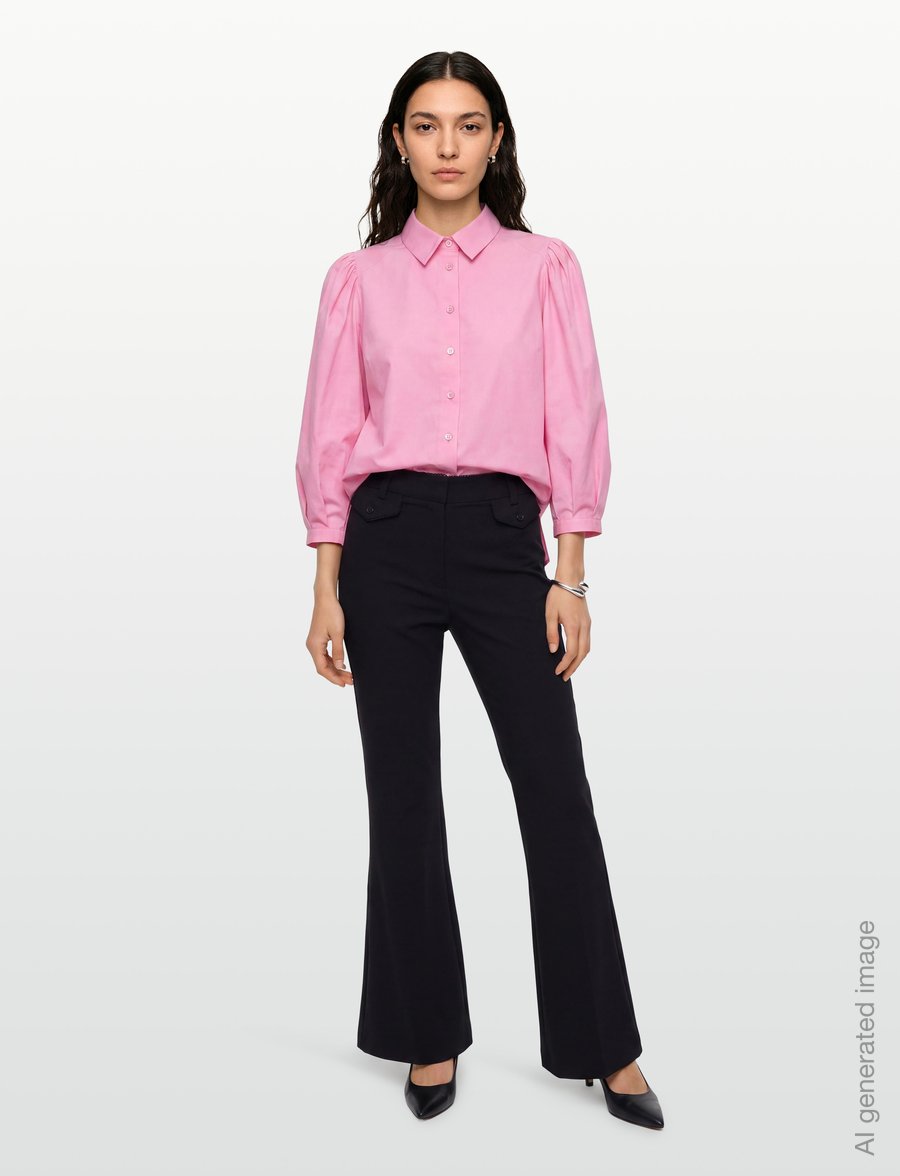 ROTATE - FLARED PANTS - utsvängda byxor - black - 0