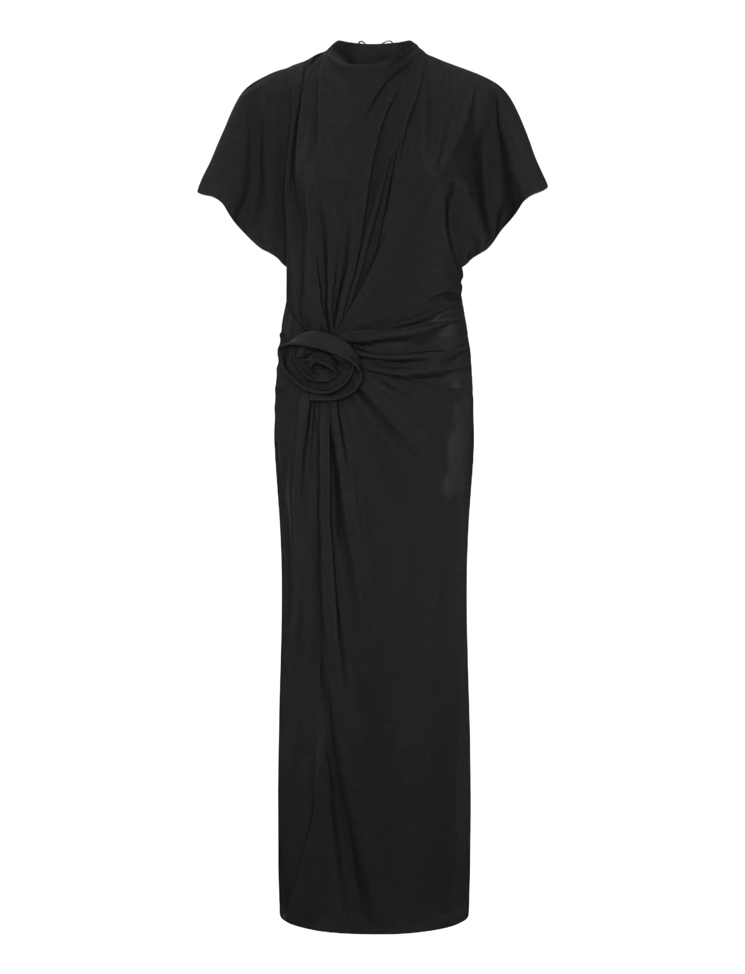 ROTATE MAXI SLIT DRESS - Clothing - BLACK / black