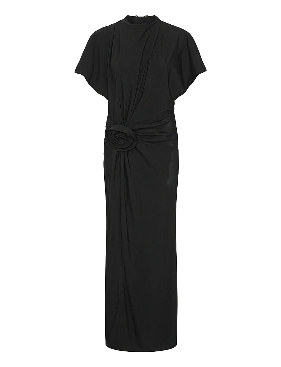 ROTATE - MAXI SLIT DRESS - maxi dresses - black - 0