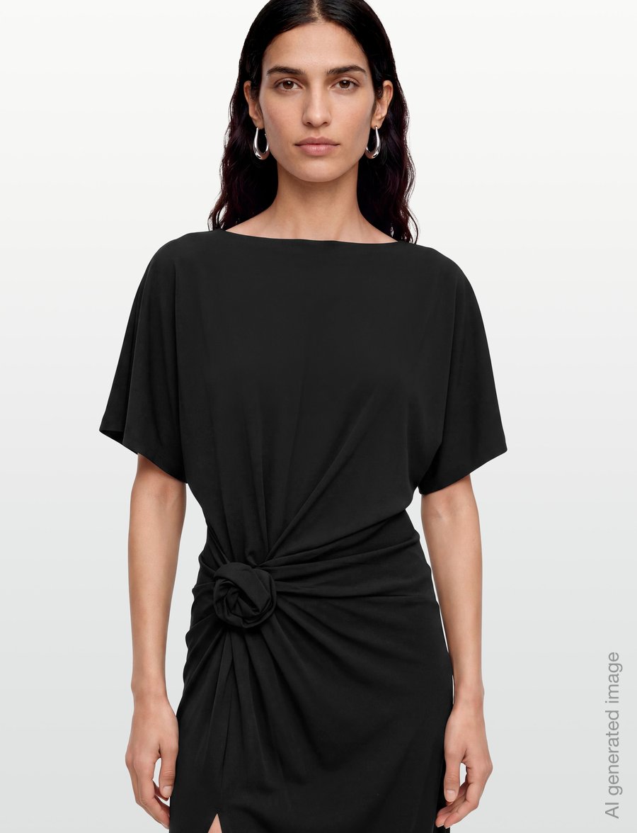 ROTATE - MAXI SLIT DRESS - maksikleidid - black - 3