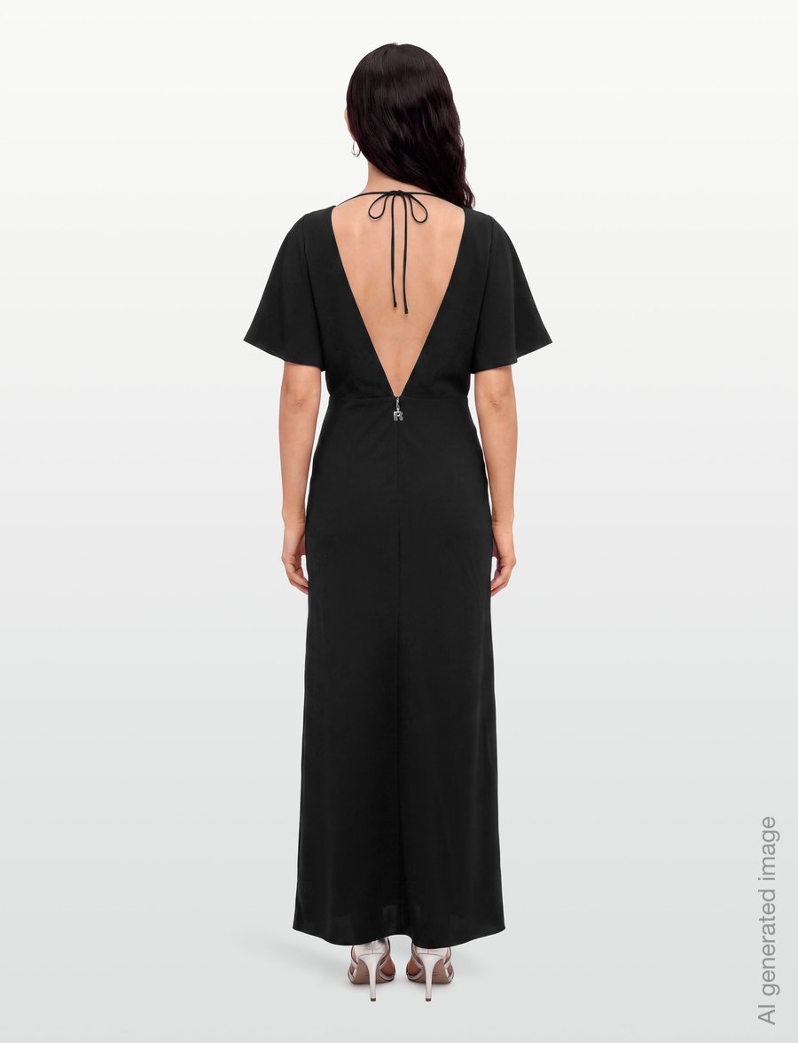 ROTATE - MAXI SLIT DRESS - maksikleidid - black - 4