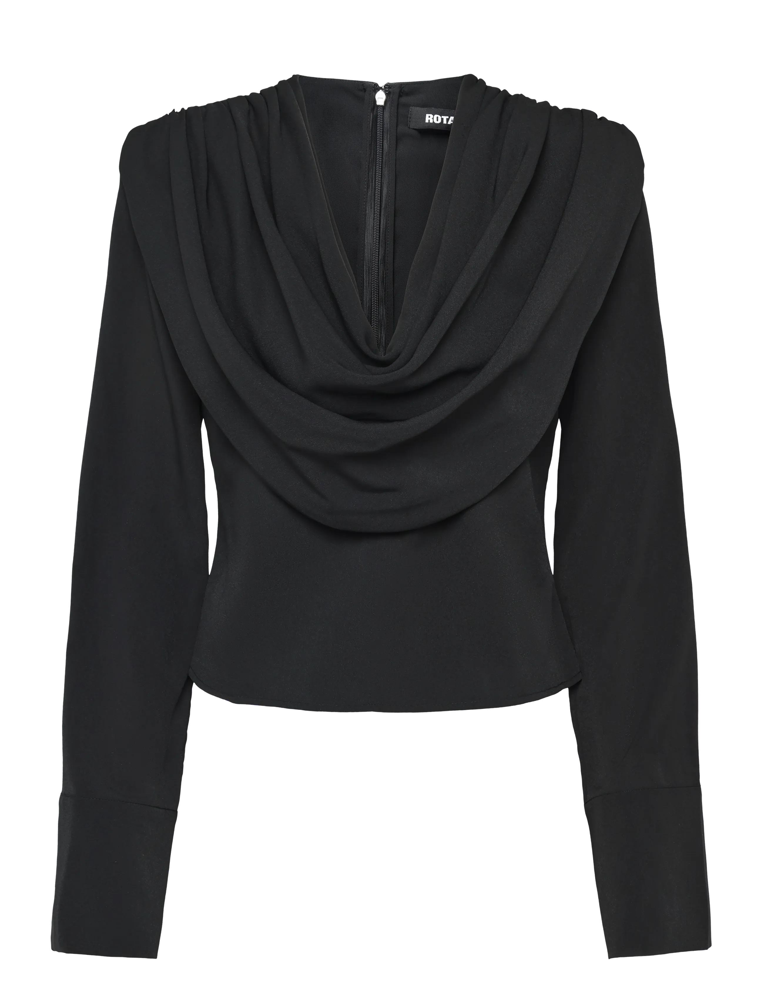 ROTATE - DRAPED BLOUSE - långärmade blusar - black - 1