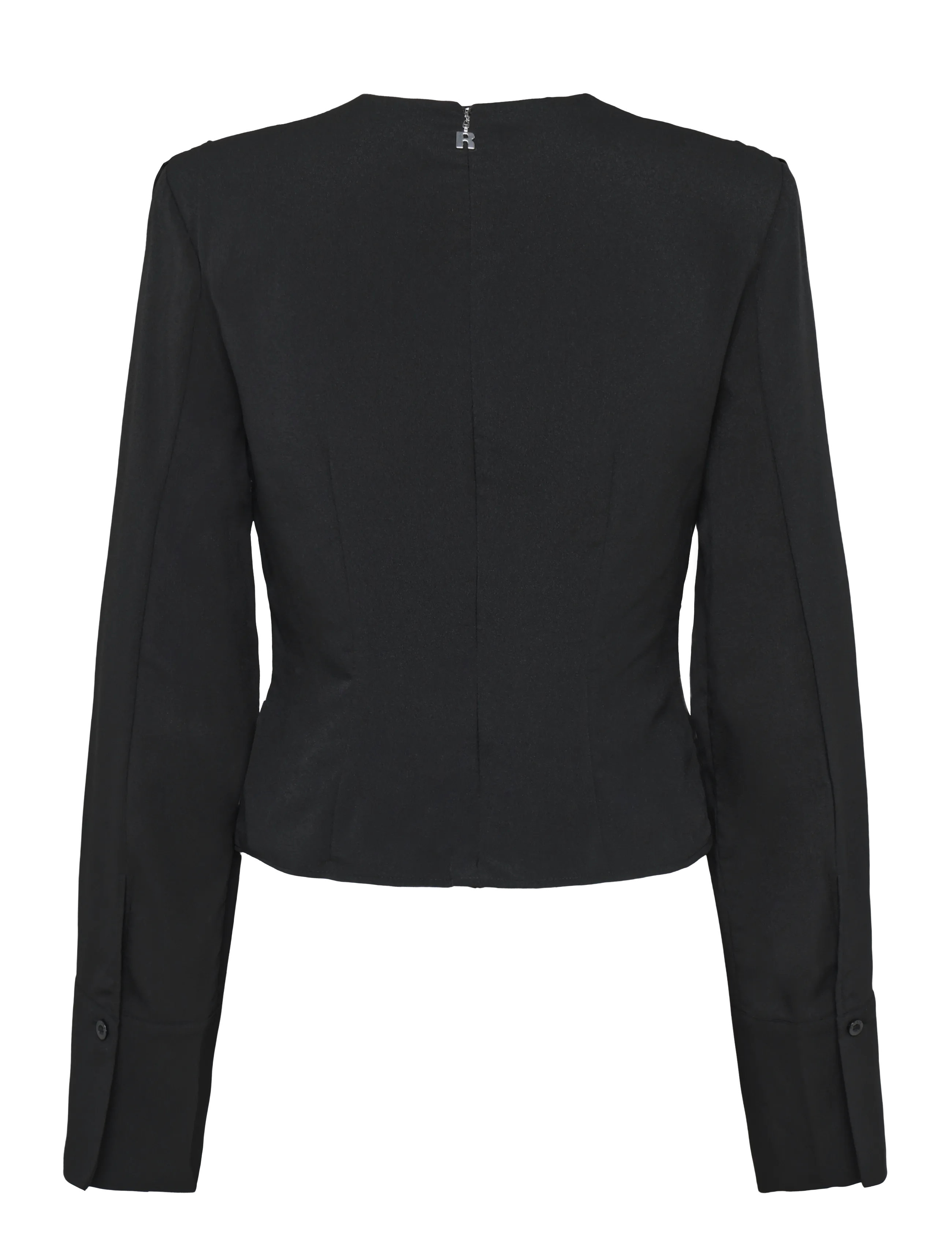 ROTATE - DRAPED BLOUSE - långärmade blusar - black - 2