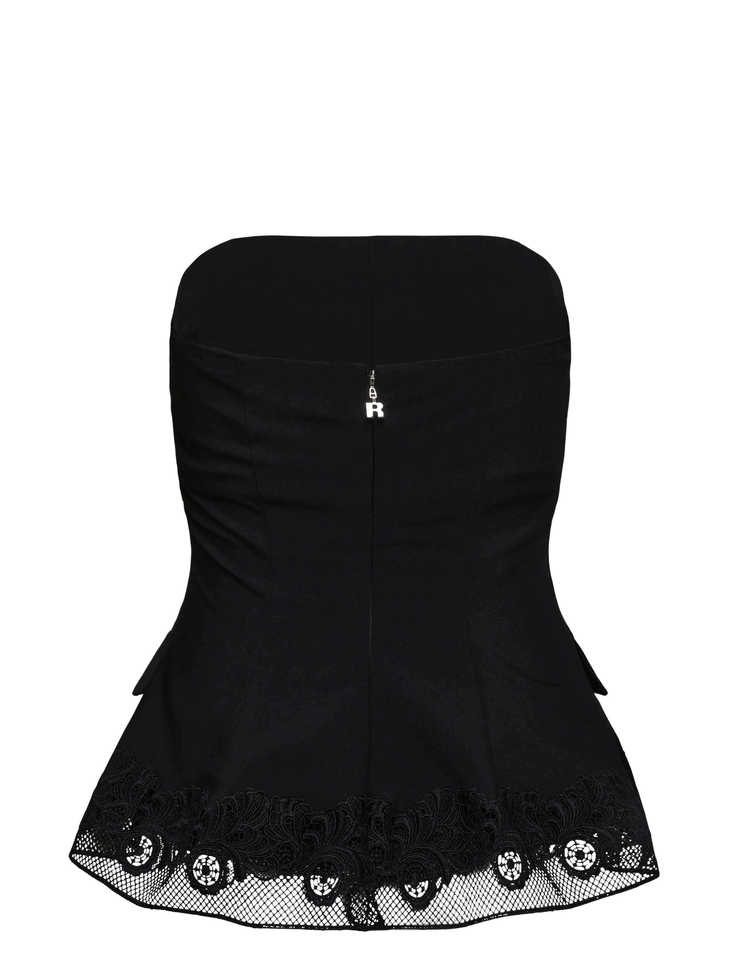 ROTATE - PEPLUM BUSTIER TOP - crop tops - black - 1