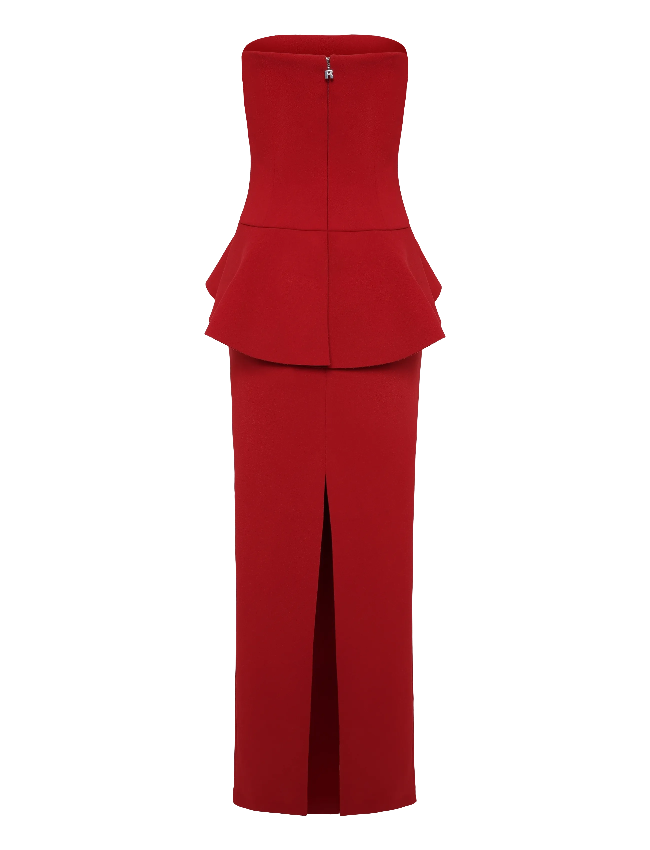 ROTATE - LONG FLOWER STRAPLESS DRESS - scooter red - 2