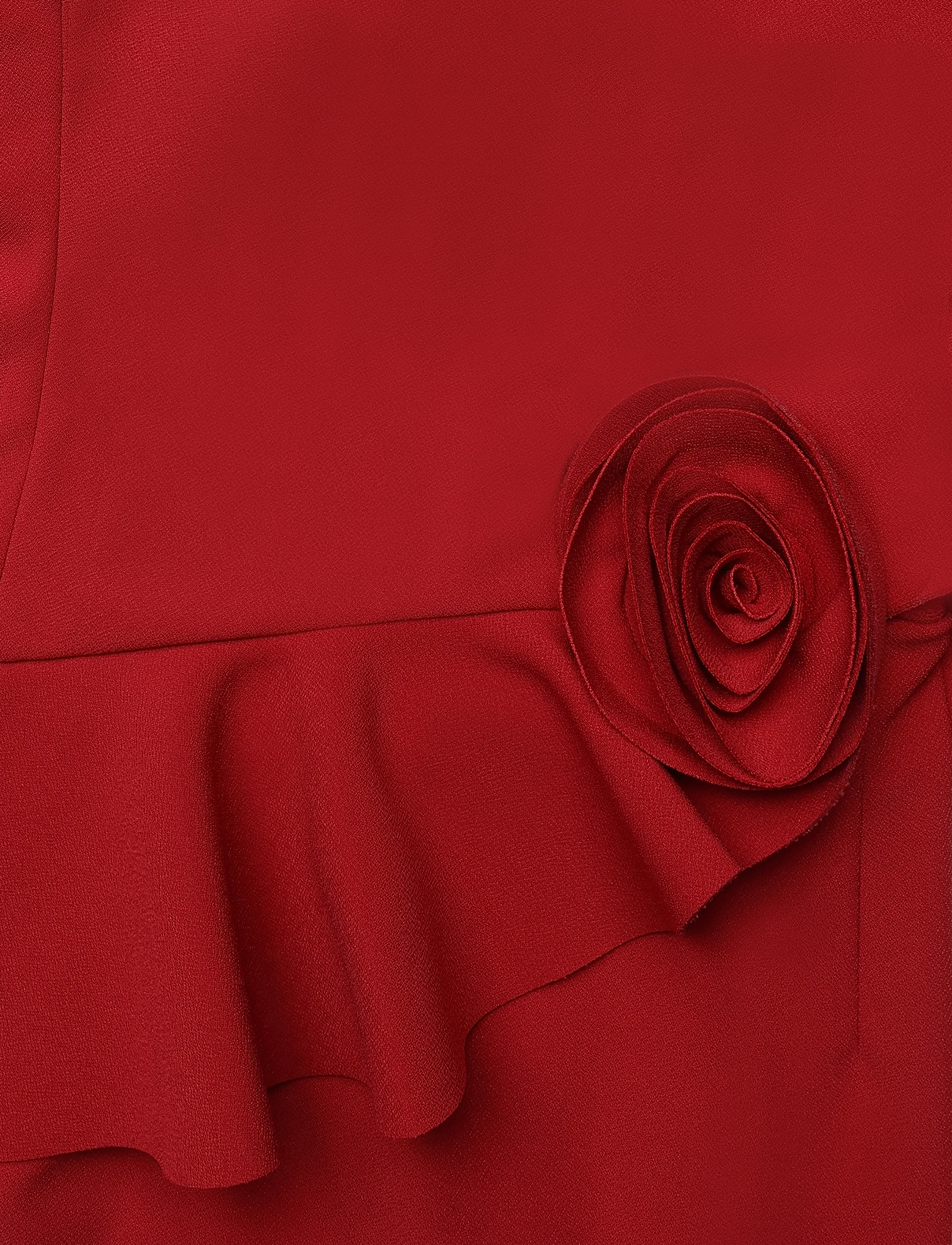ROTATE - LONG FLOWER STRAPLESS DRESS - scooter red - 5